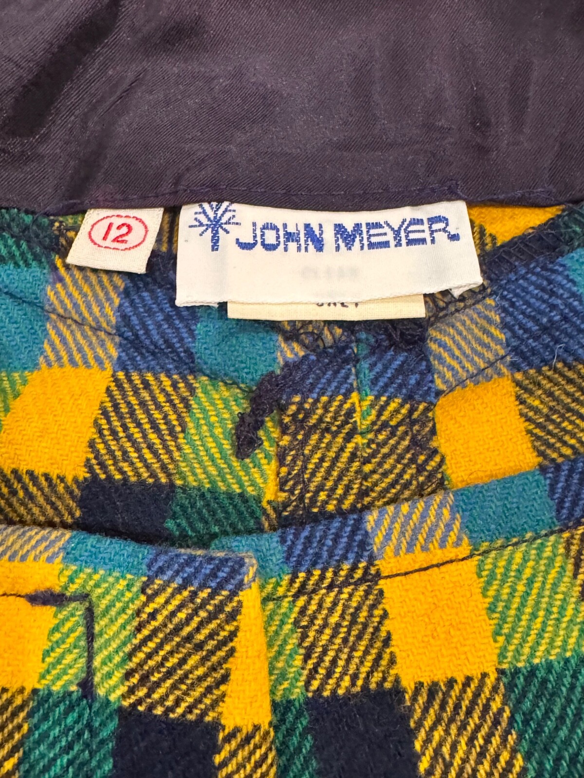 Vintage 1970s John Meyer Colorful Checkered Wool Trouser Pants Women’s Small
