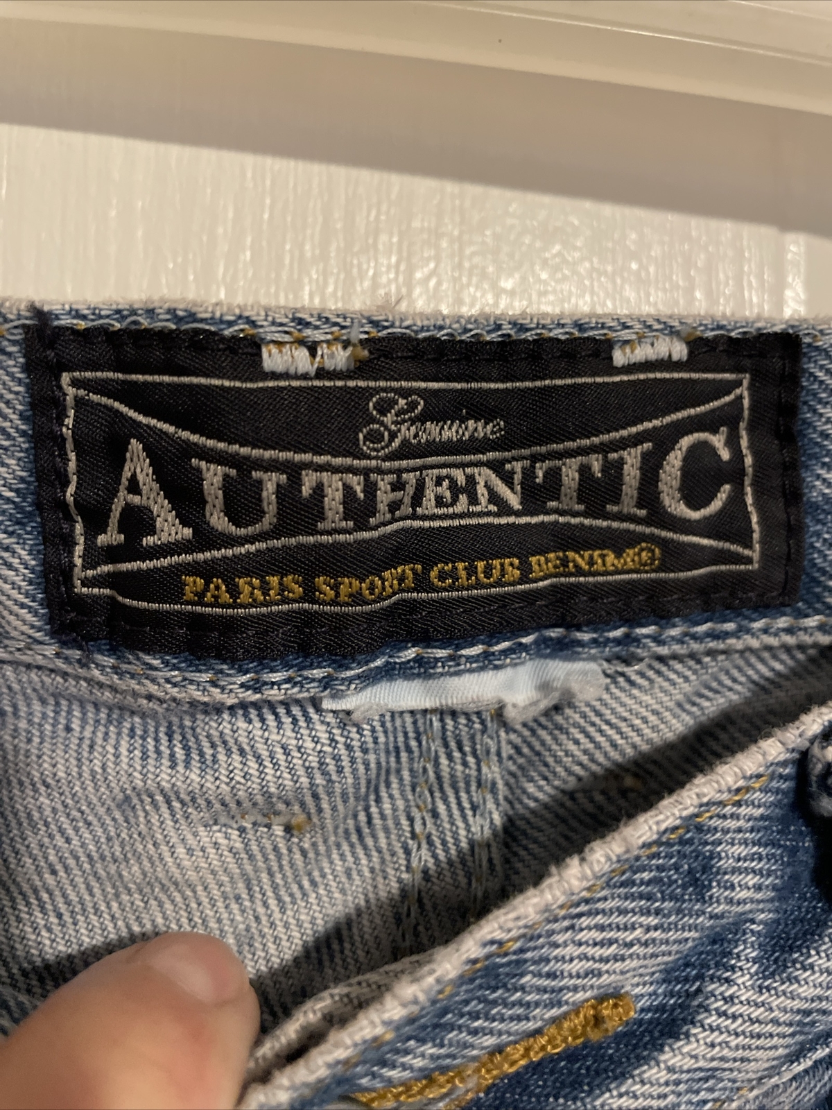 Vintage Paris Sport Club Button Fly Jeans Womens Size 28×29 Classic Fit Tapered