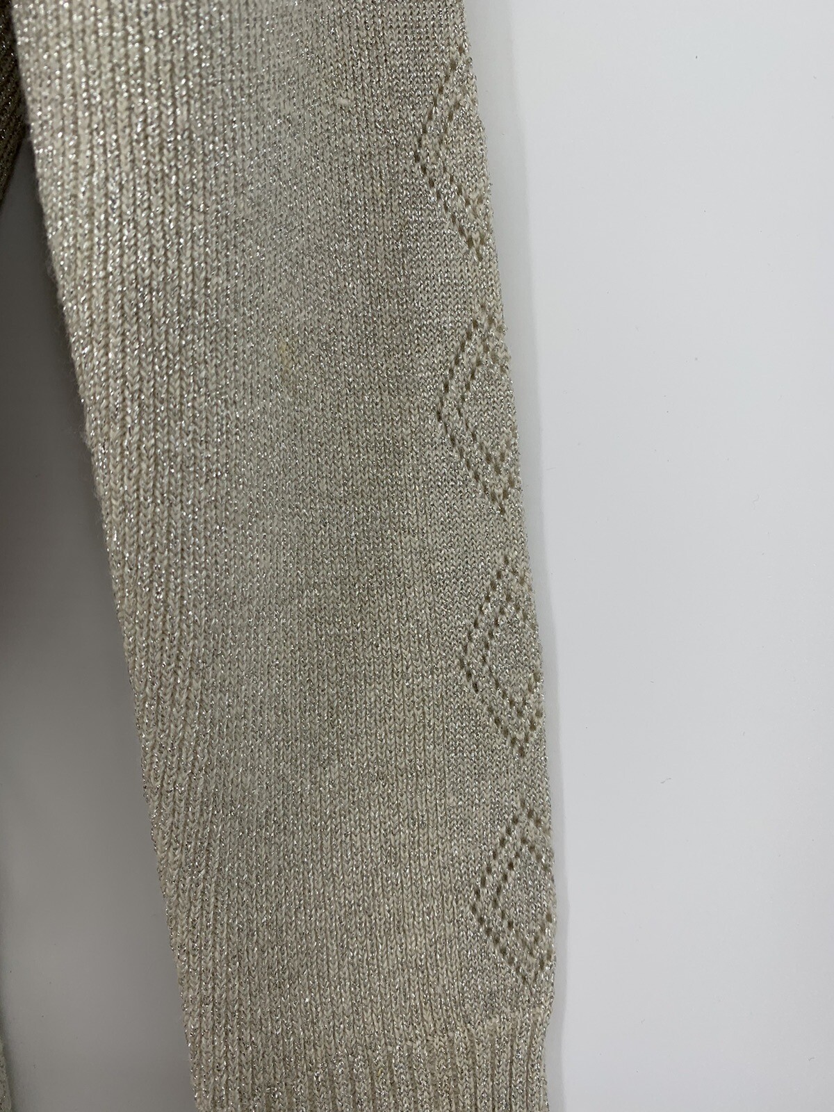 VTG 70s Prairie Knit Wool Glam Maxi Dress Cardigan Jon-Michel 9-10 Cottagecore
