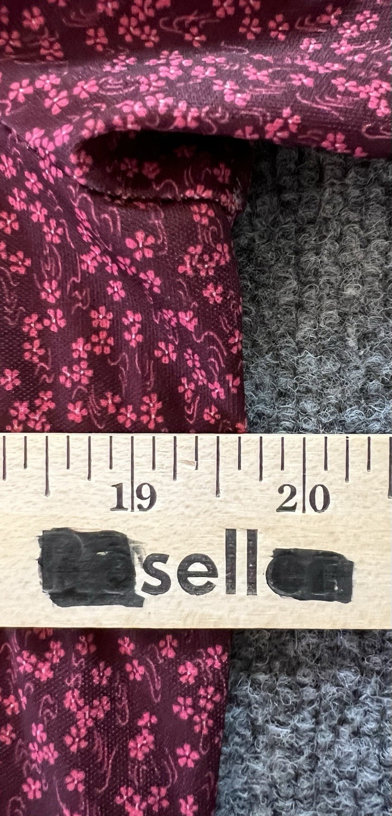 Vintage Handmade Womens Blouse L XL Burgundy Pink Floral Calico Cottagecore