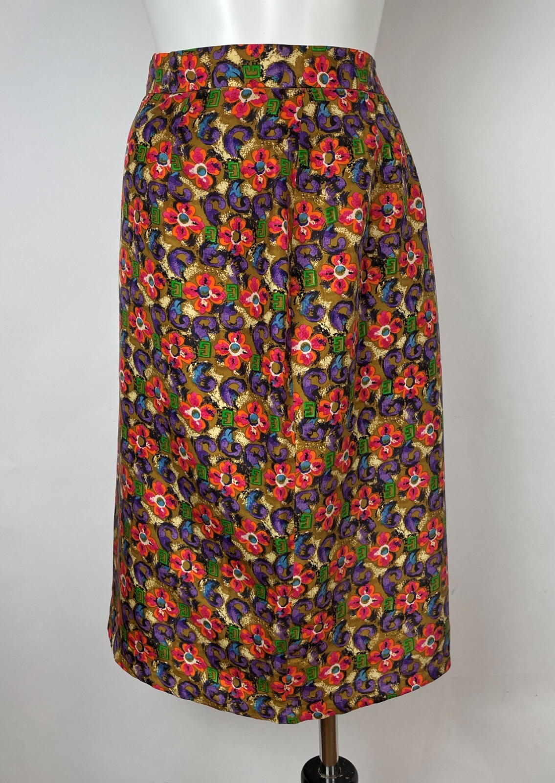 VTG DIANE VON FURTENBERG DVF 90’s silk lined floral pencil skirt 12