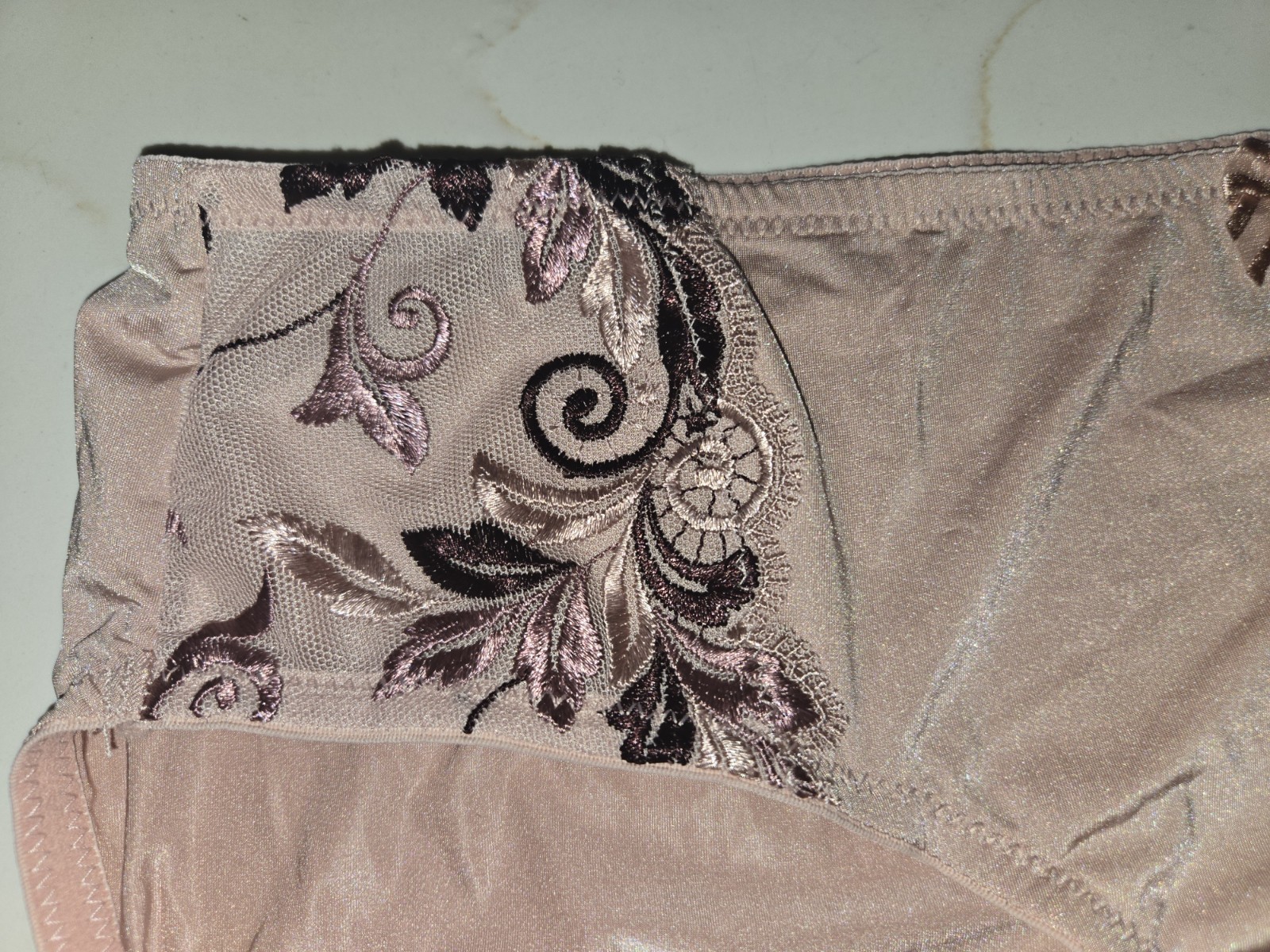 Vtg. NWT SOMA Sensuous Lace Hipster Panties Size Large Pink Marsala RARE!