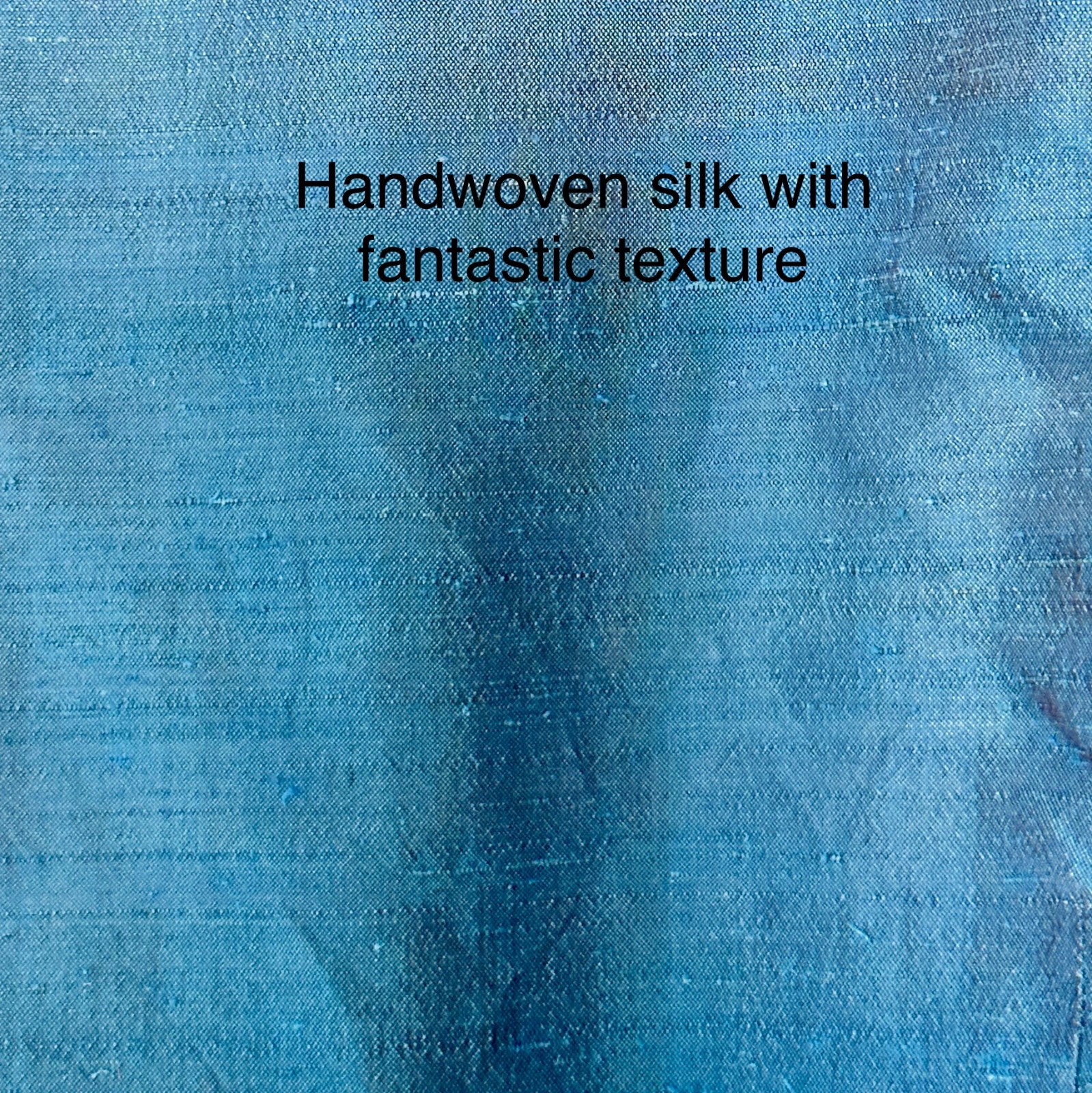 Luxury 1960s Thai Silk Dress Bangkok Hand Tailored Couture Blue White Size M