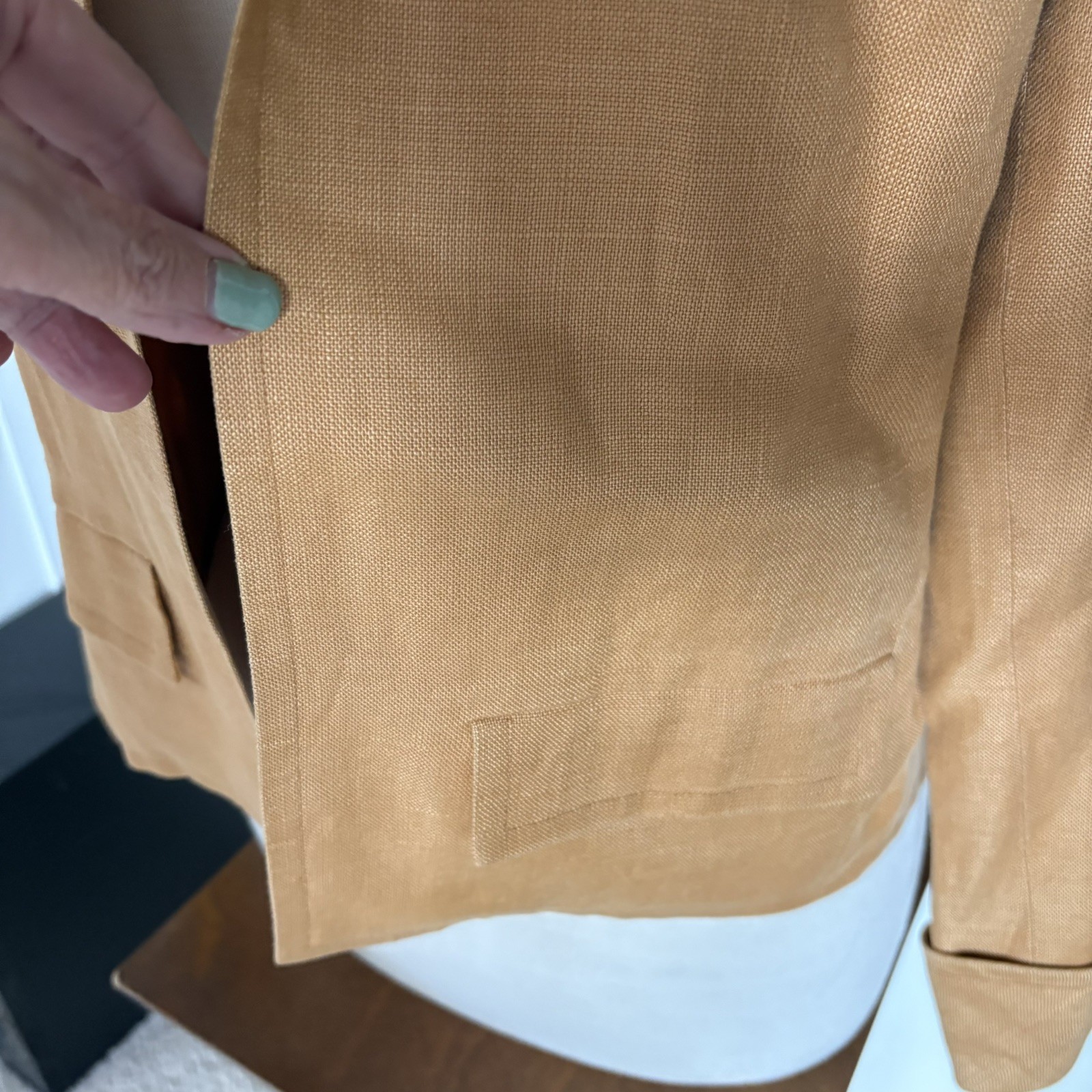 Yves Saint Laurent Rive Gauche Vintage 1980’s Evening Jacket Size 42 Silk Linen