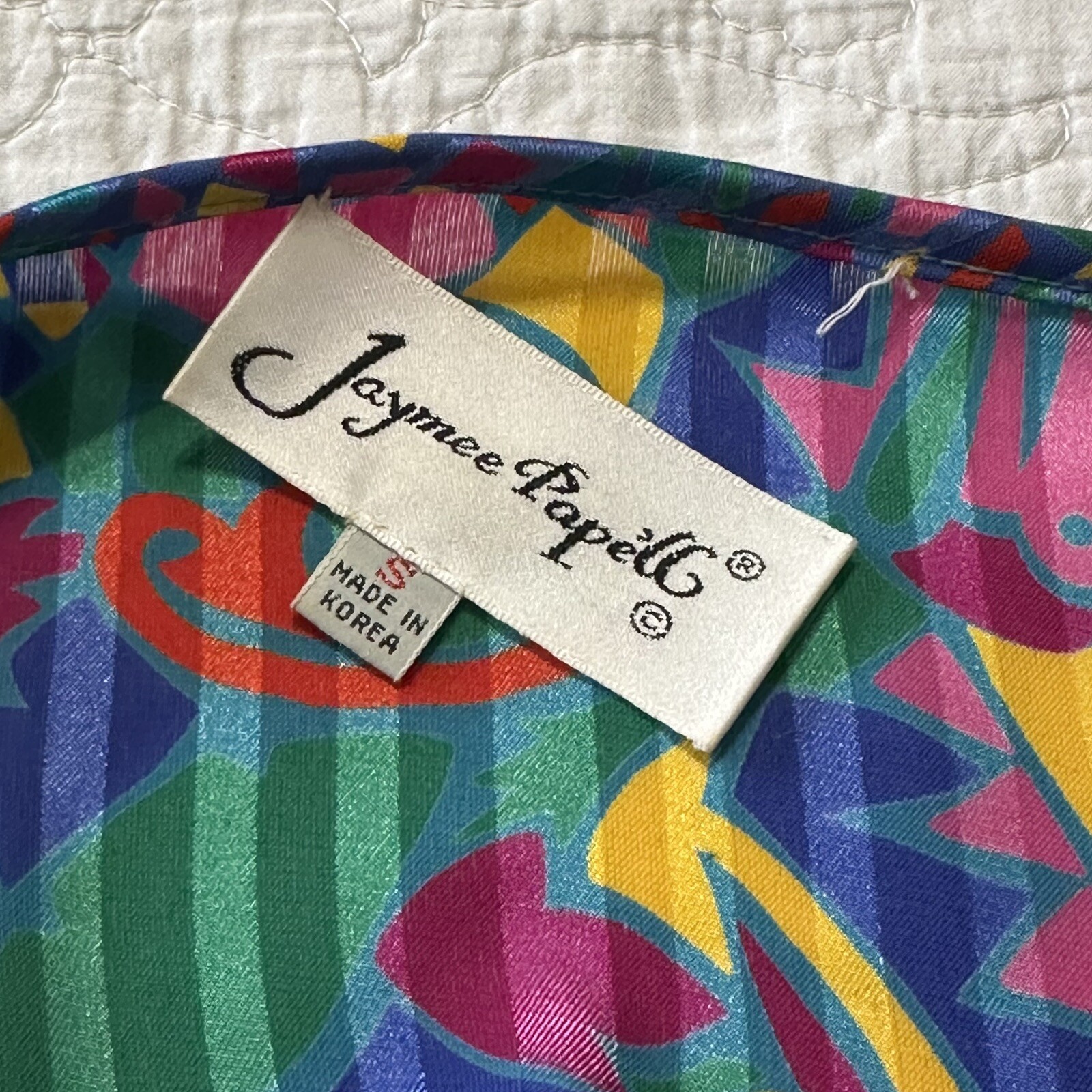 Jaymee Papell Vintage 80’s Beautiful Maxi Dress Cinch Waist Tussles Artsy Sz.Sm