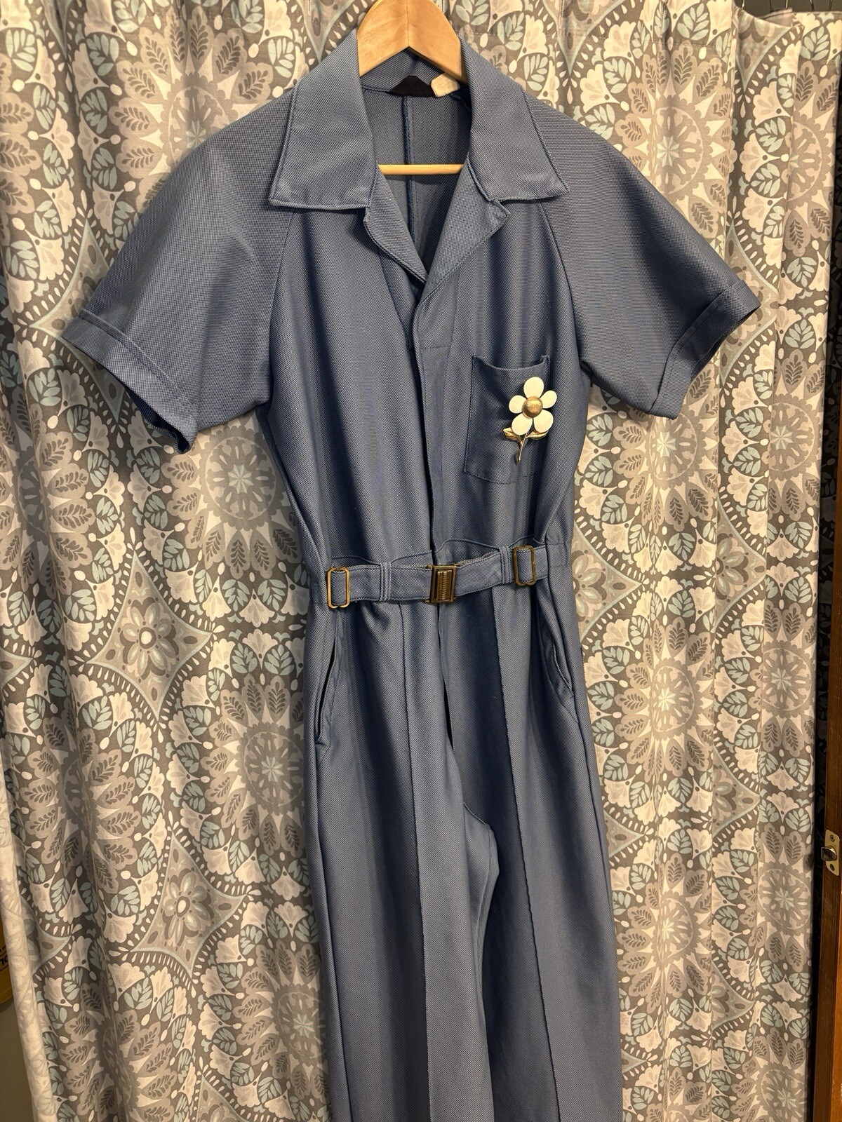 Vintage 60s 70s Caper Cover Alls Disco Mod Retro Dance Jump Suit Hippy Medium