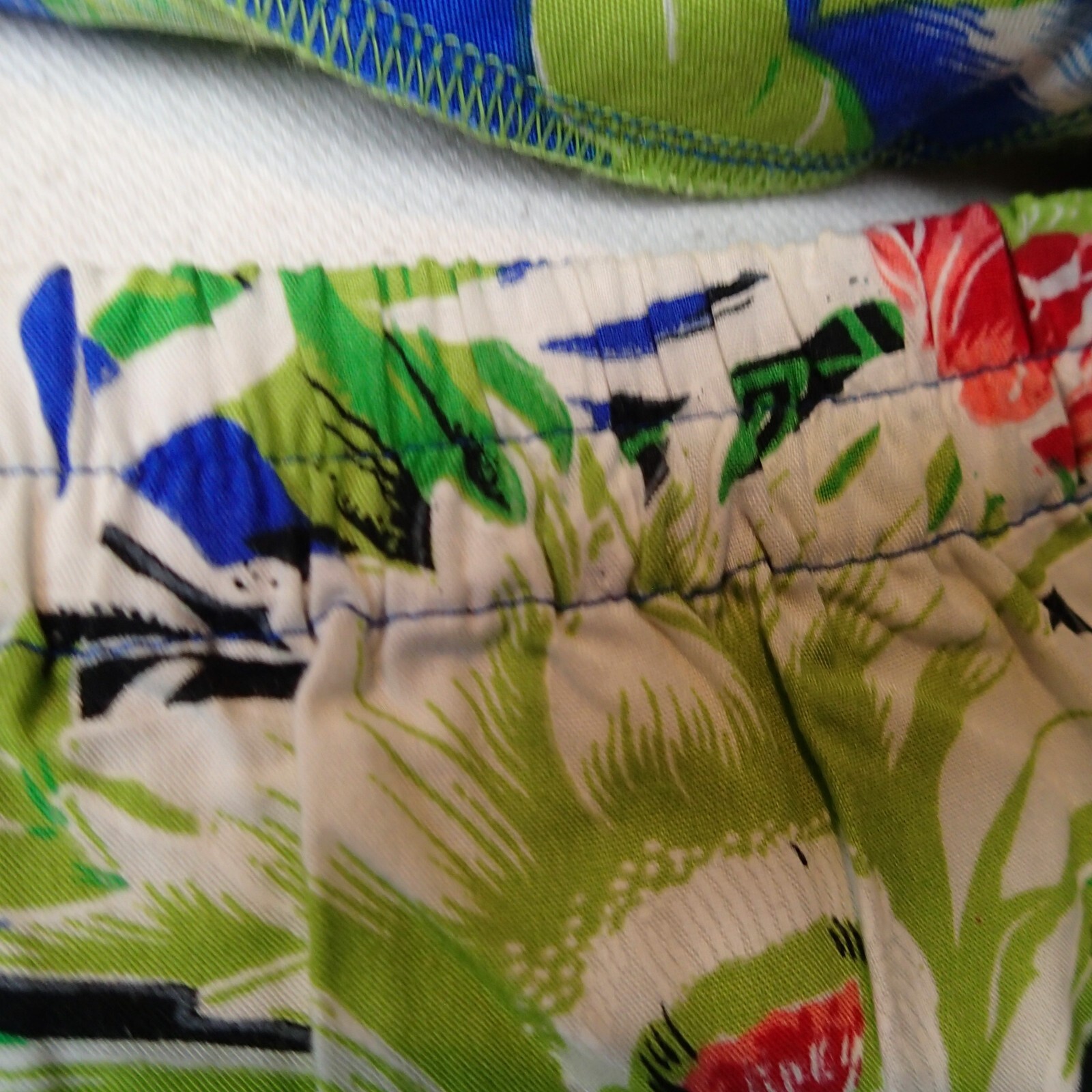 FAITH by Celia Forrester Set S Top Skirt Tropical Floral Shirt hawaian blue