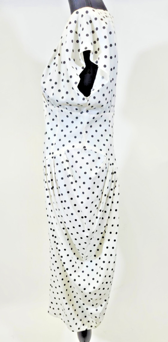 Vintage 1980’s „ASHLEE” Polka Dot Sheath Party Dress-Size 8
