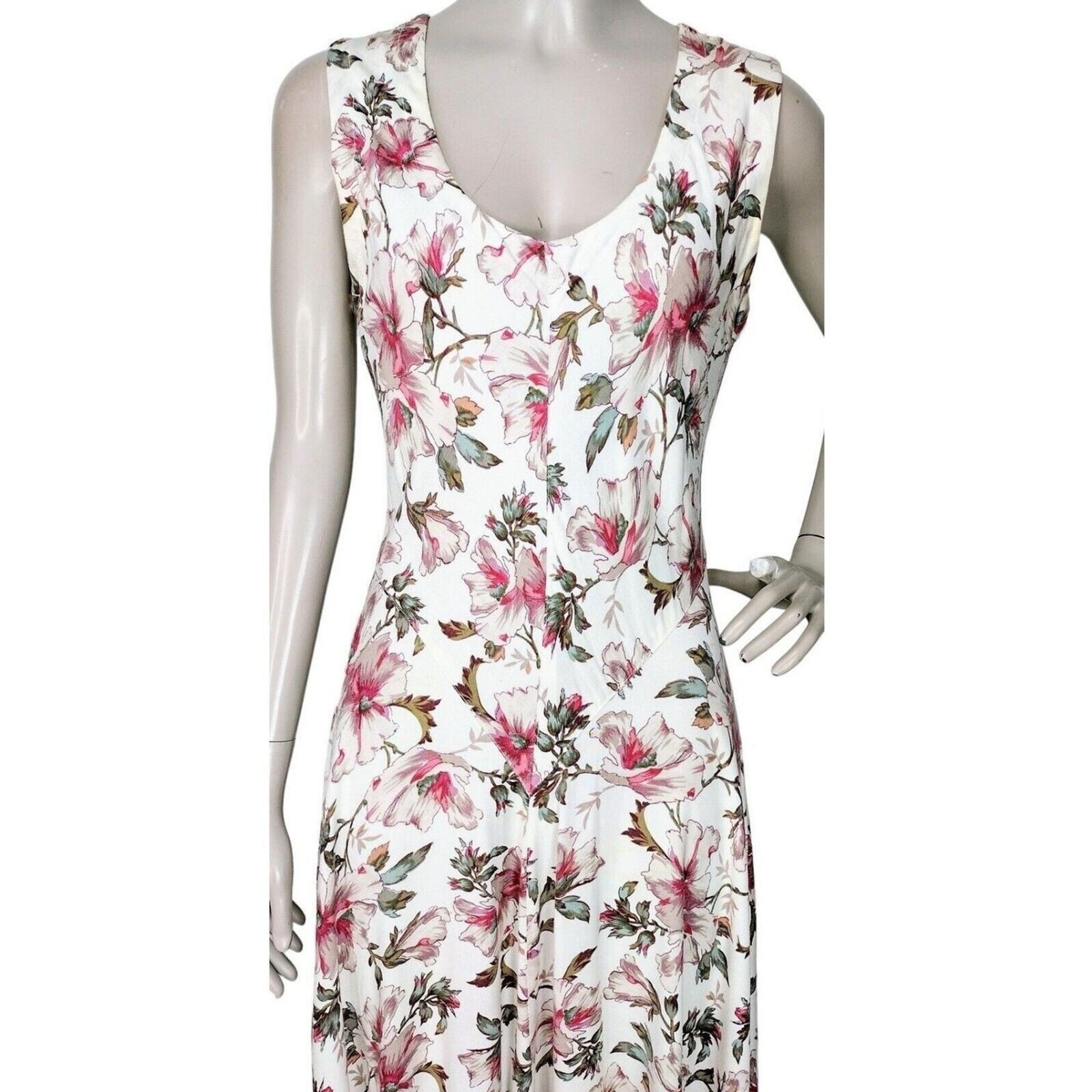 Vintage 90s STARINA Floral Romantic Cottagecore Grunge Prairie Dress India Small