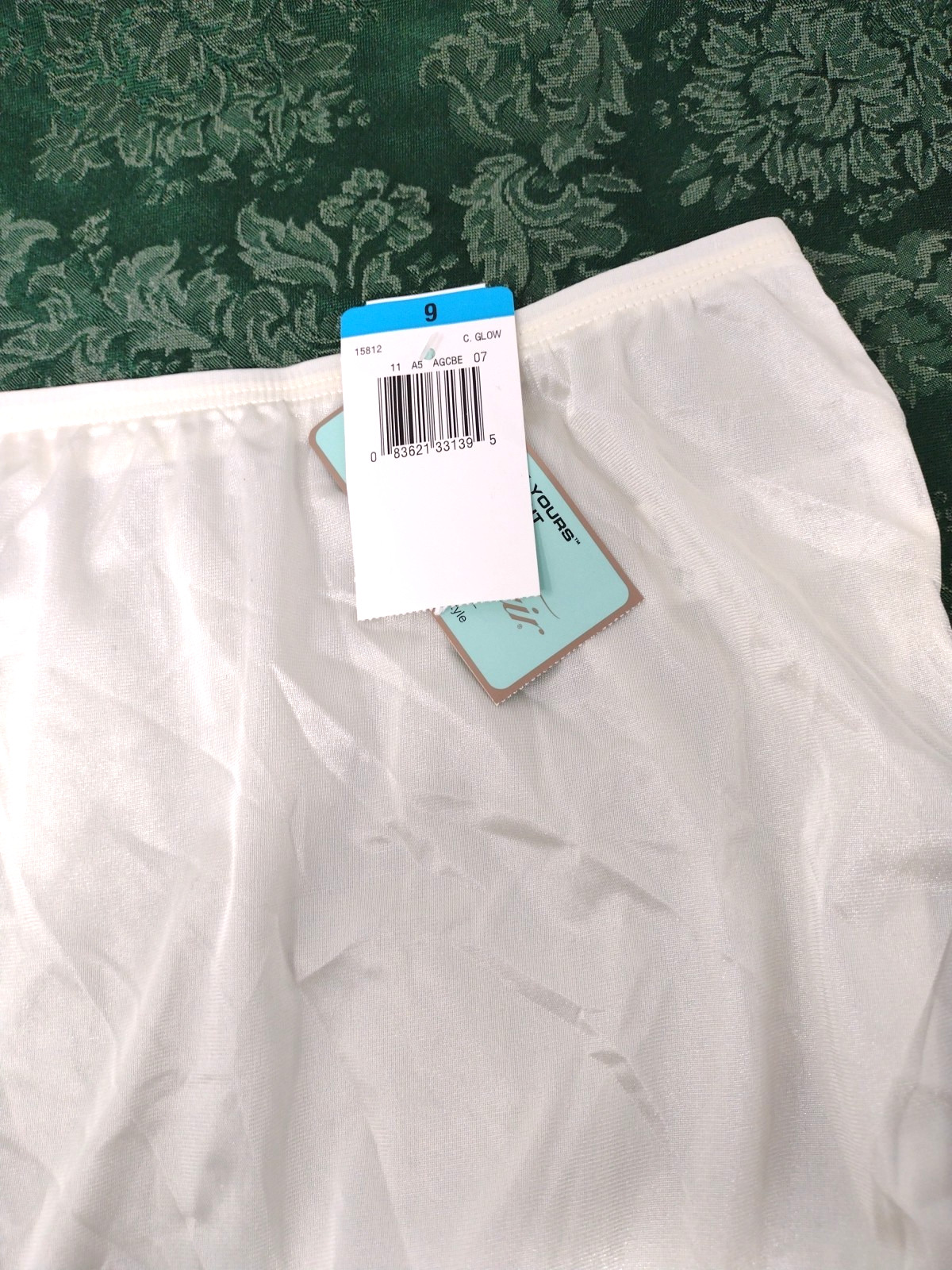 VTG NWT VANITY FAIR Granny Panties Brief Satiny Nylon Ivory Size 9 2XL NEW