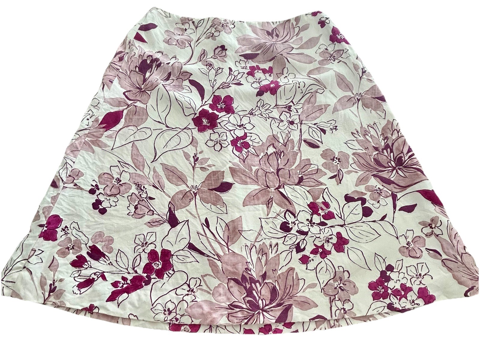 Vintage Tommy Bahama Silk/Linen Tropical Flower Pattern Lined Skirt Size 6
