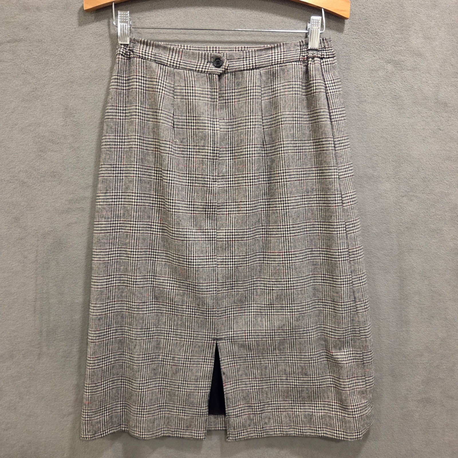 Vintage Gilmor Glen Check Plaid Pencil Skirt Women Size 10 Dark Academia Preppy