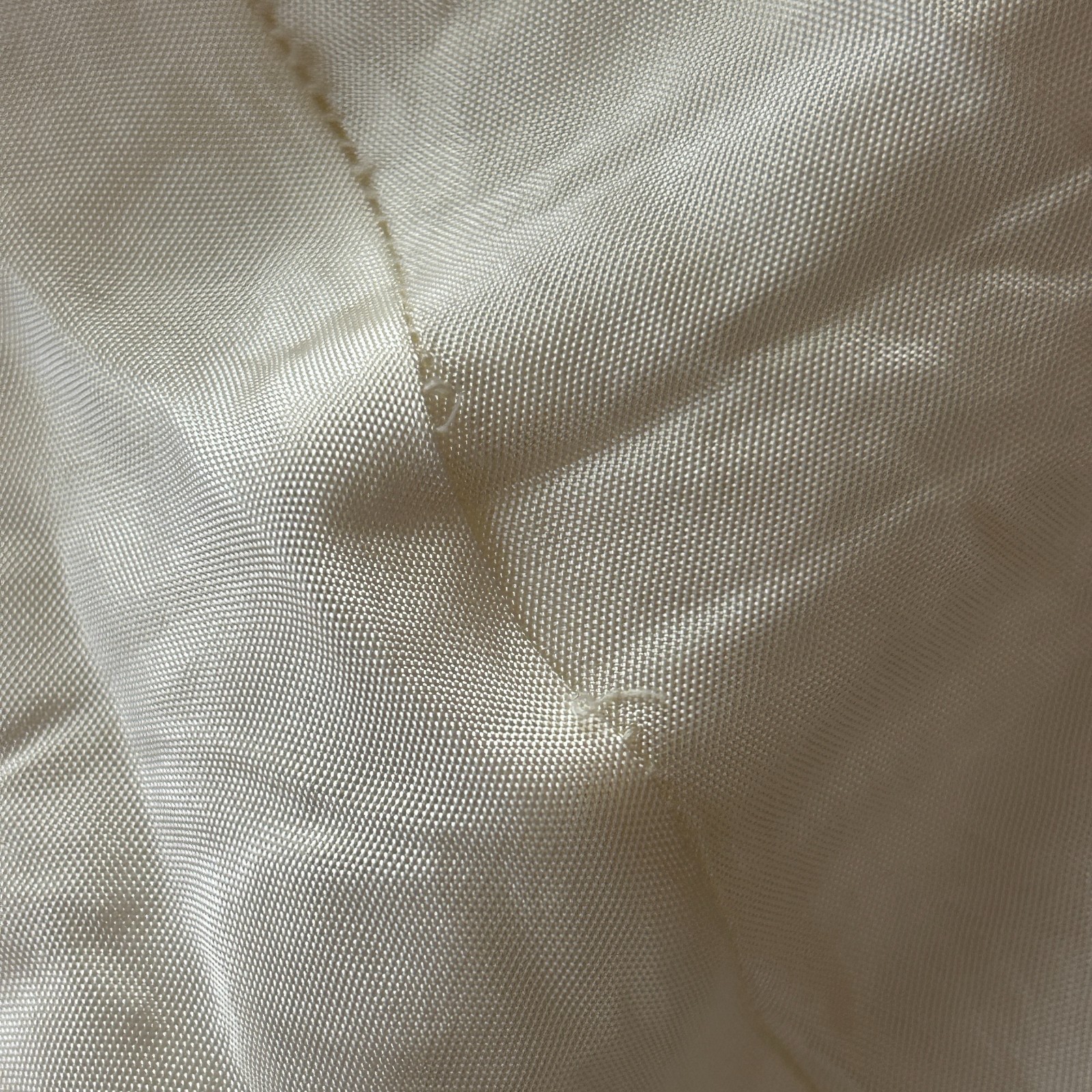 Antique 1930s Bias Cut Silk Rayon Cream White Nightgown