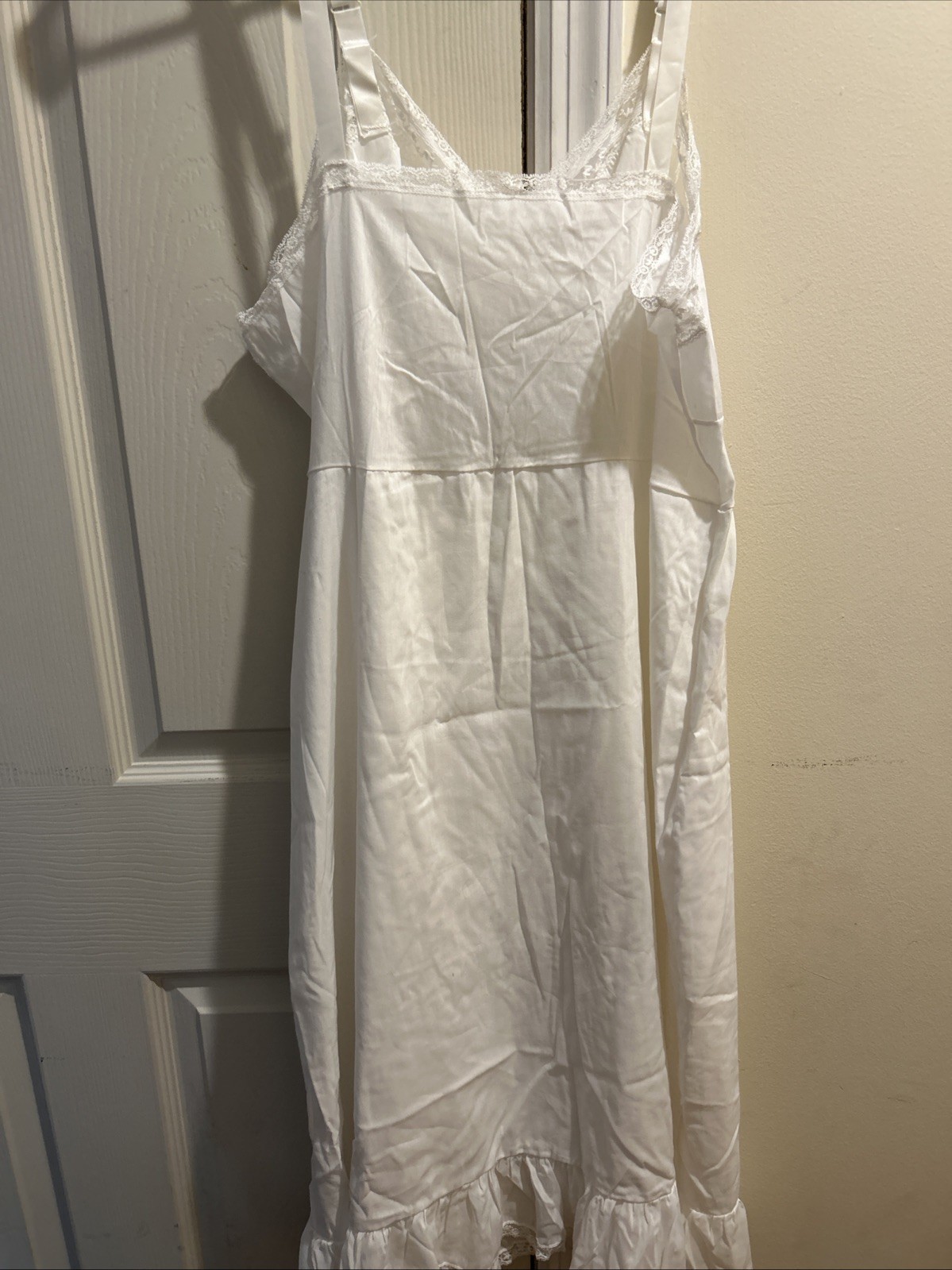 Vintage Pinehurst Cotton Full Slip 40 Prairie Cottage Core Dacron Blend Nylon