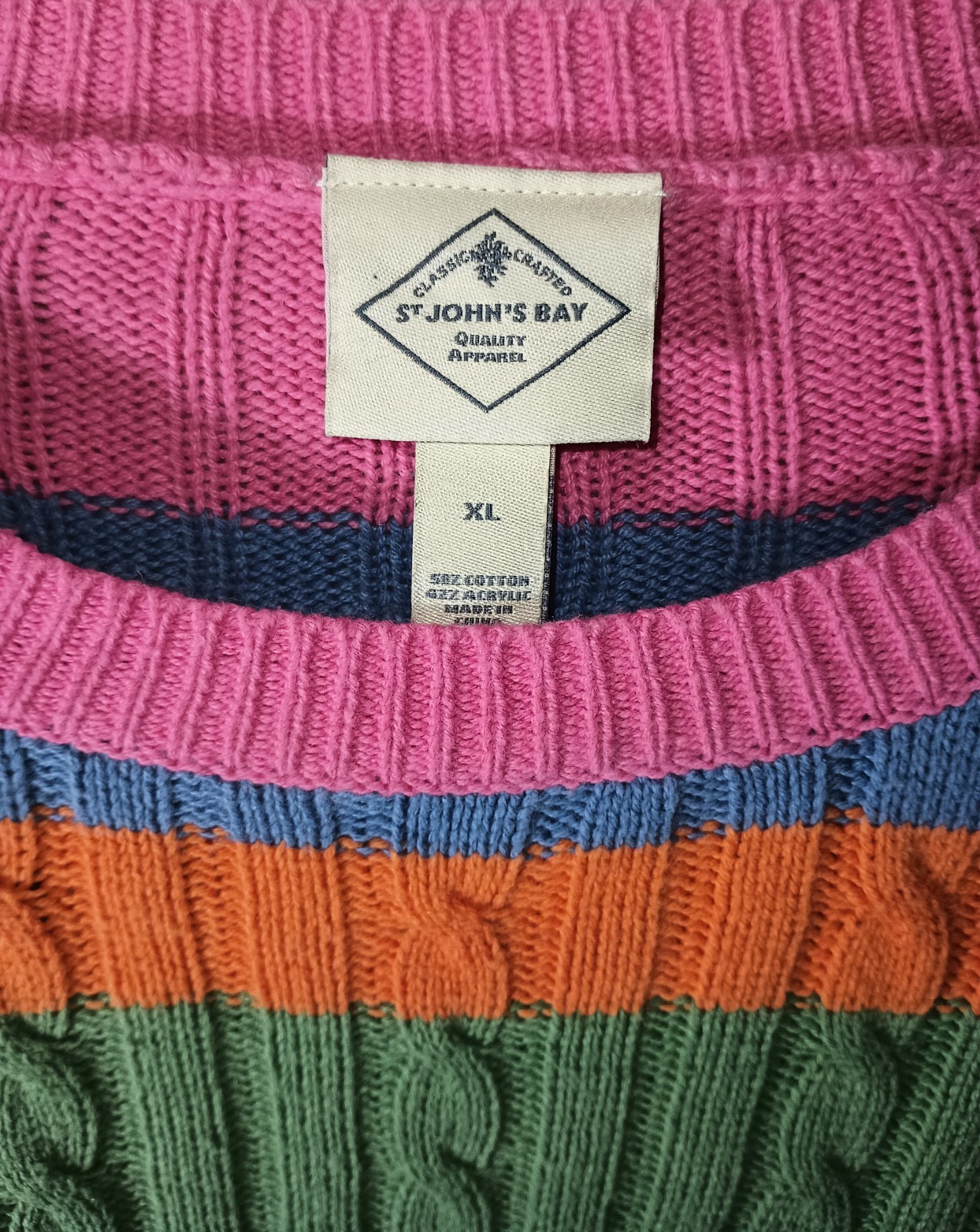 Vtg Y2K Pastel Goth Rainbow Striped Rave Kawaii CandyCore BarbieCore Sweater 💟