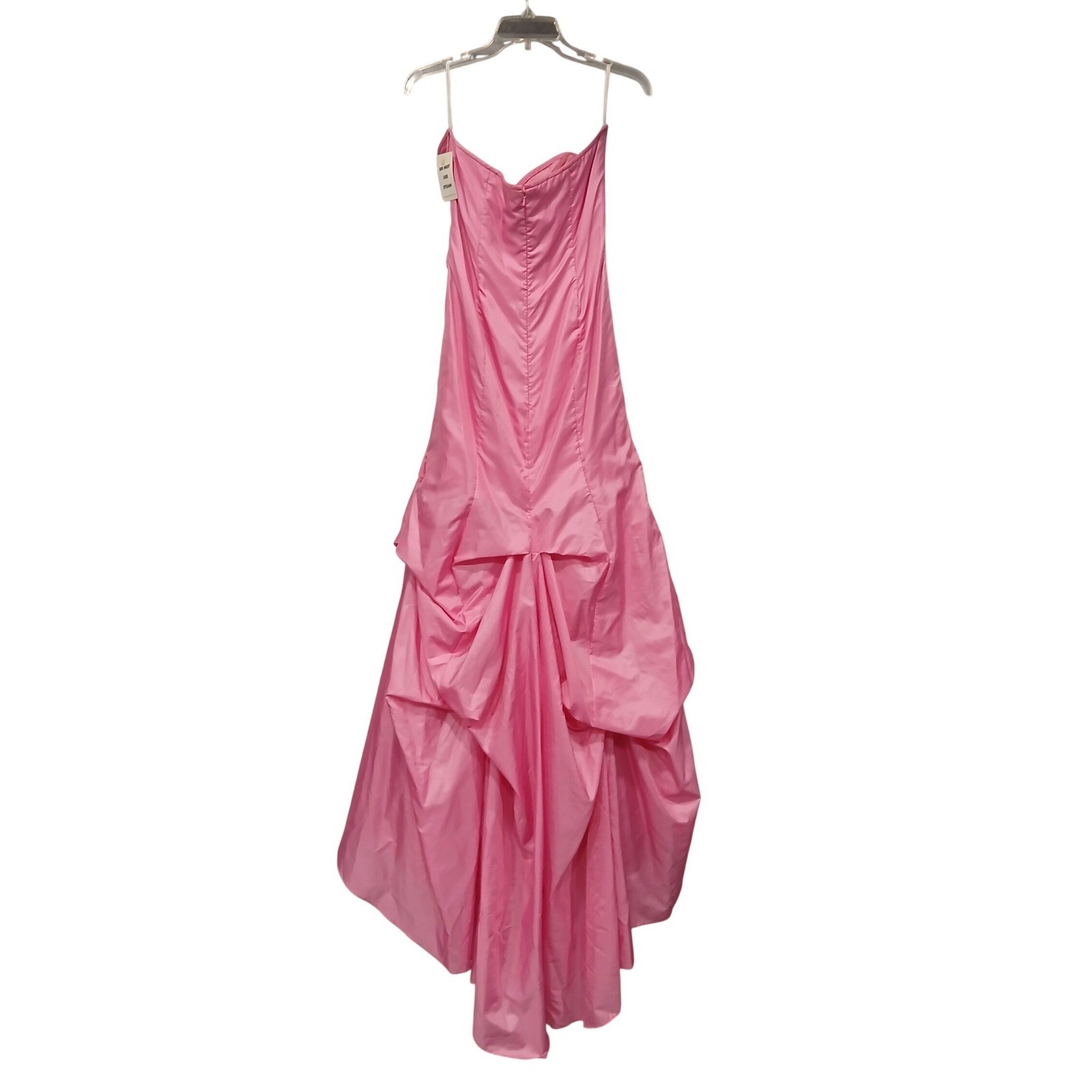 Vintage Jessica McClintock Gunne Sax Pink Strapless Ruched Bustle Gown 11/12