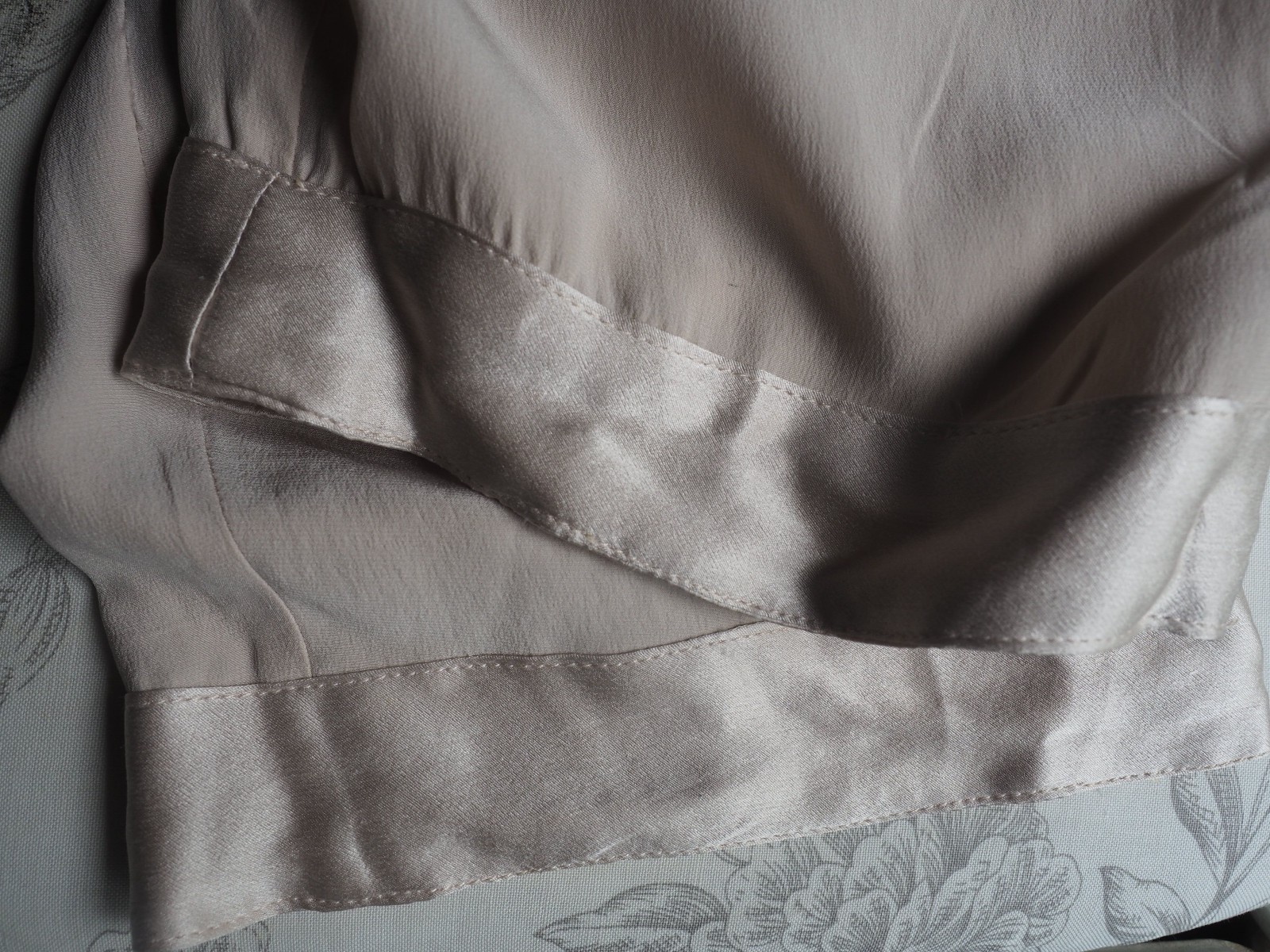 Vintage Just Out Of The Blue Silk Pants Pleated Cocktail Satin Trim Rose M