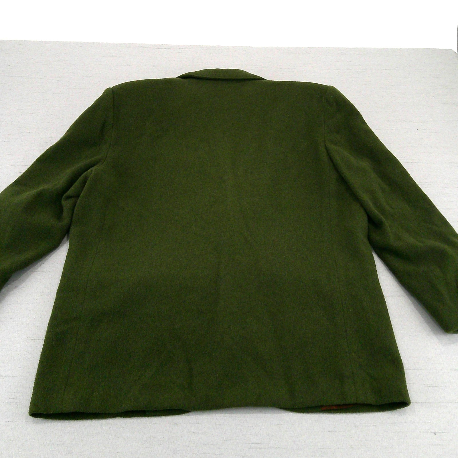 Paradox Vintage Blazer Womens 13 14 Green Wool Boxy Shoulder Pad Made Canada