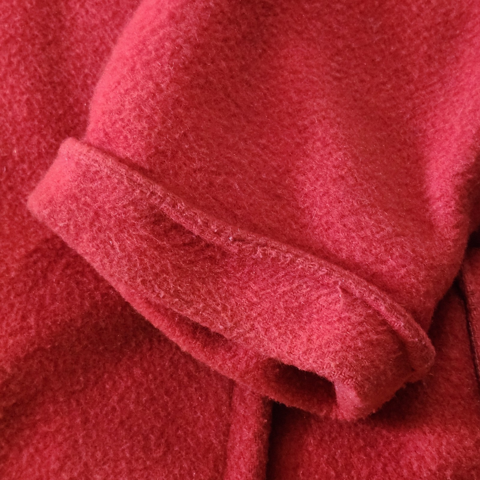 Vintage Women’s Red Wool Blend Coat Jacket Size M EU 40 Snap Front Germany