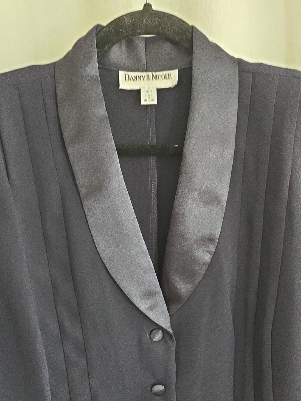 NWT Vintage Danny & Nicole 16P Navy Skirt Suit Deadstock