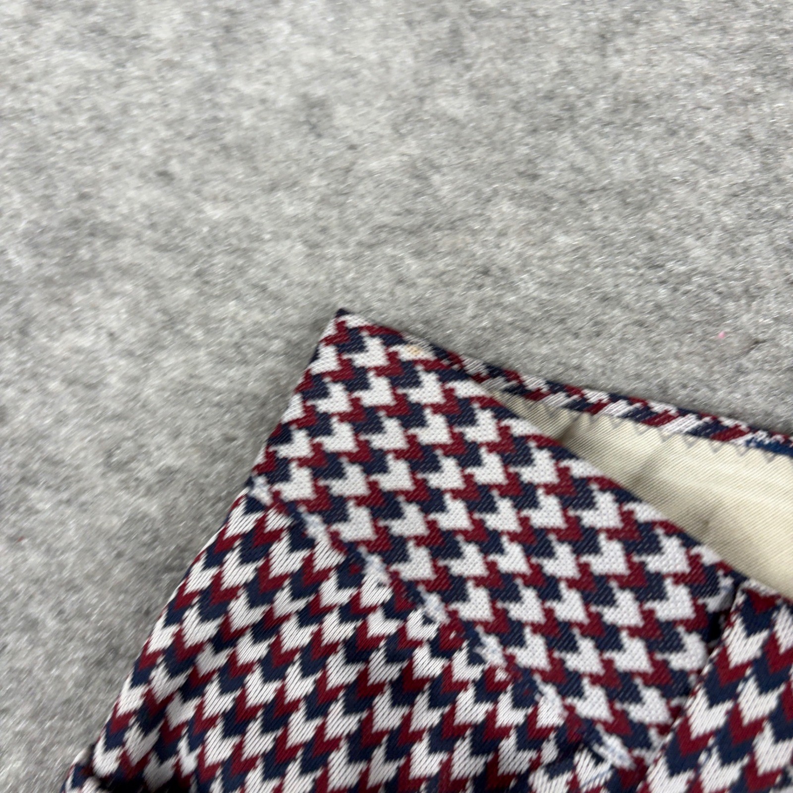 Montgomery Ward Pants Womens 24 Vintage 70s Geometric Flare Leg Red Blue White