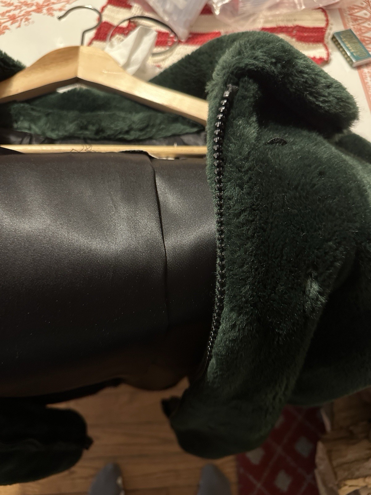 Vtg Dark Green Faux Fur Jacket J. Percy Marvin Richards St. Patrick’s Day !