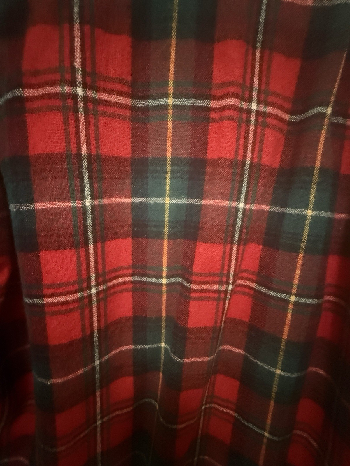 Rare Vintage Ralph Lauren Wool Tartan Plaid Button Down Woman’s Shirt Med-Lg