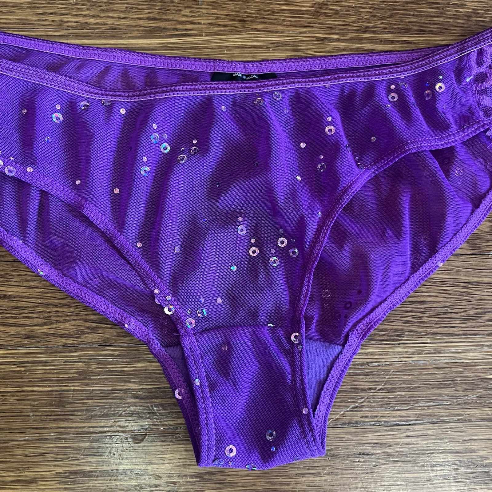vtg Y2k Victorias Secret Sexy Little Things Panties S Purple Fairy Lace Brief