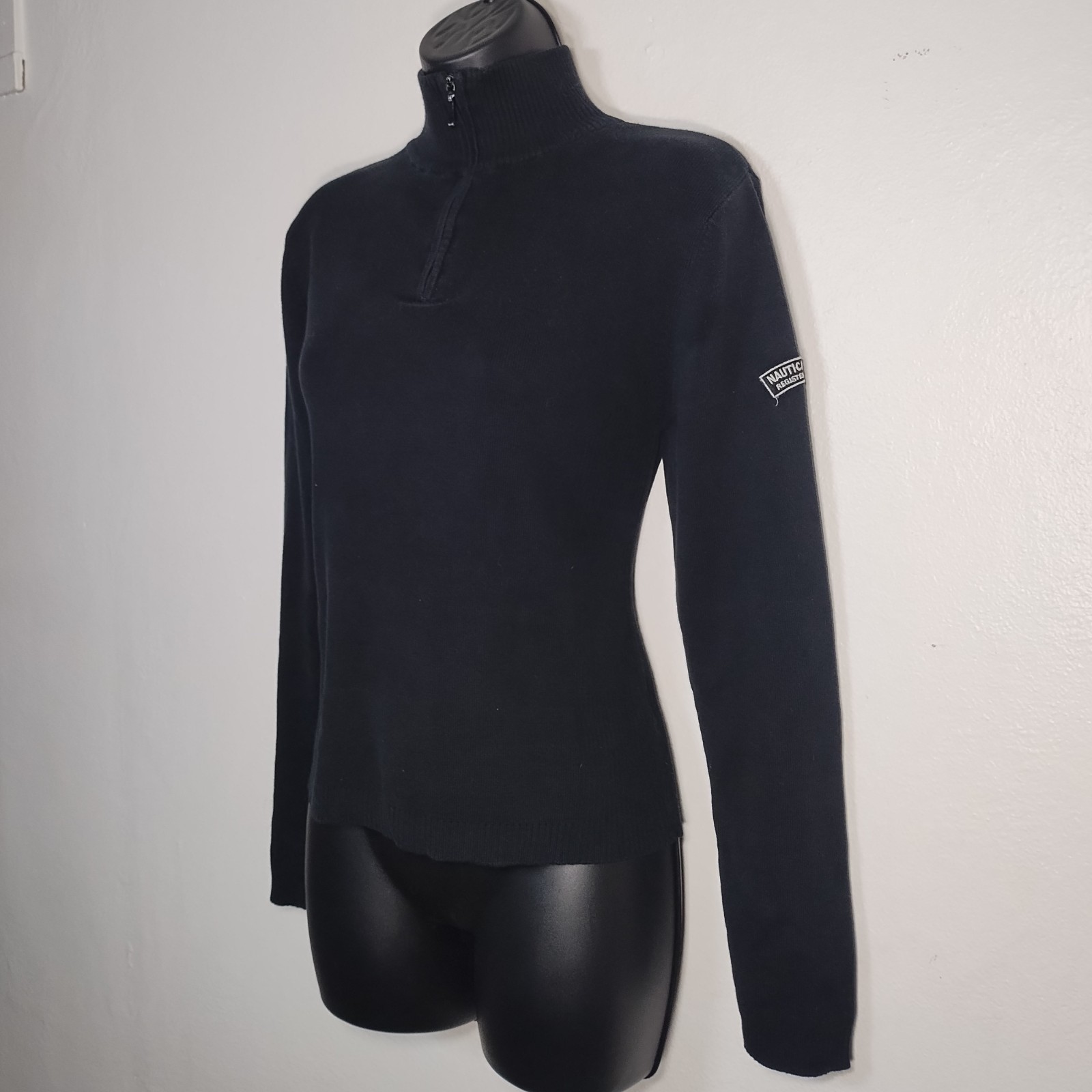 vintage y2k fitted ribbed quarter zip sweater sz m gorpcore utility normcore