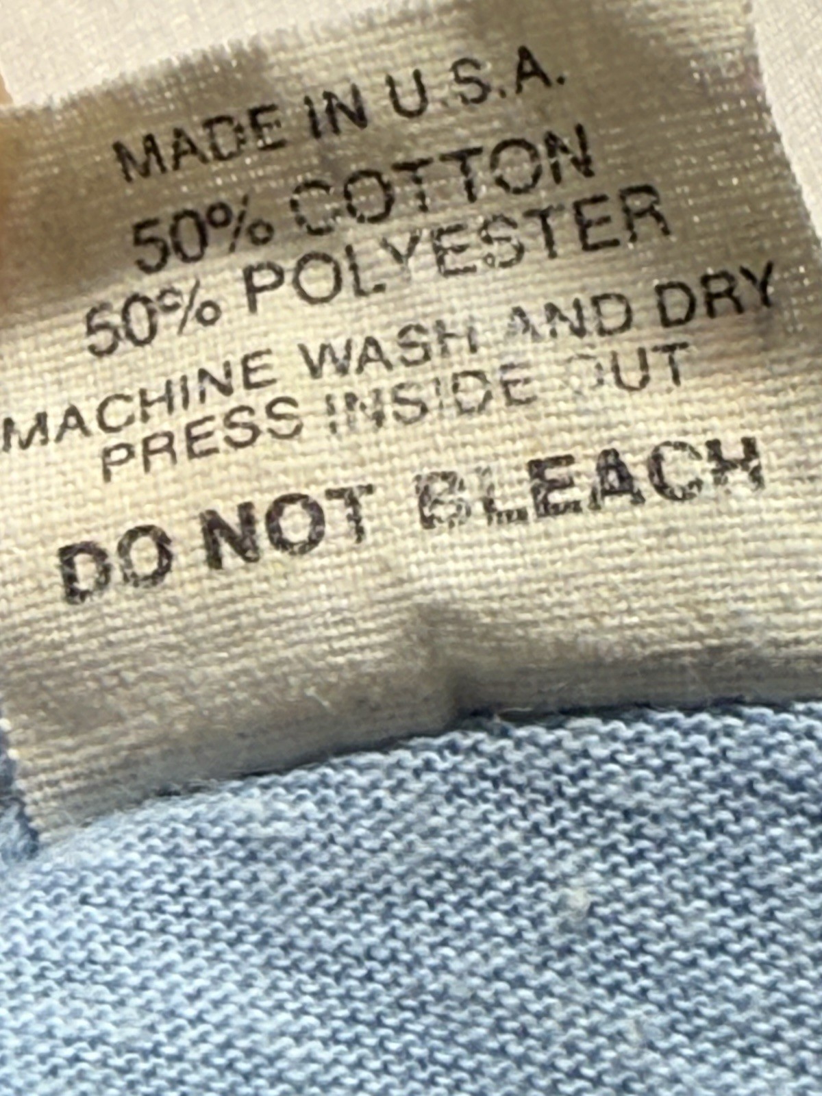 Vintage 80s Charlestown RI T-Shirt Light Blue Roach Tag L USA Single Stitch