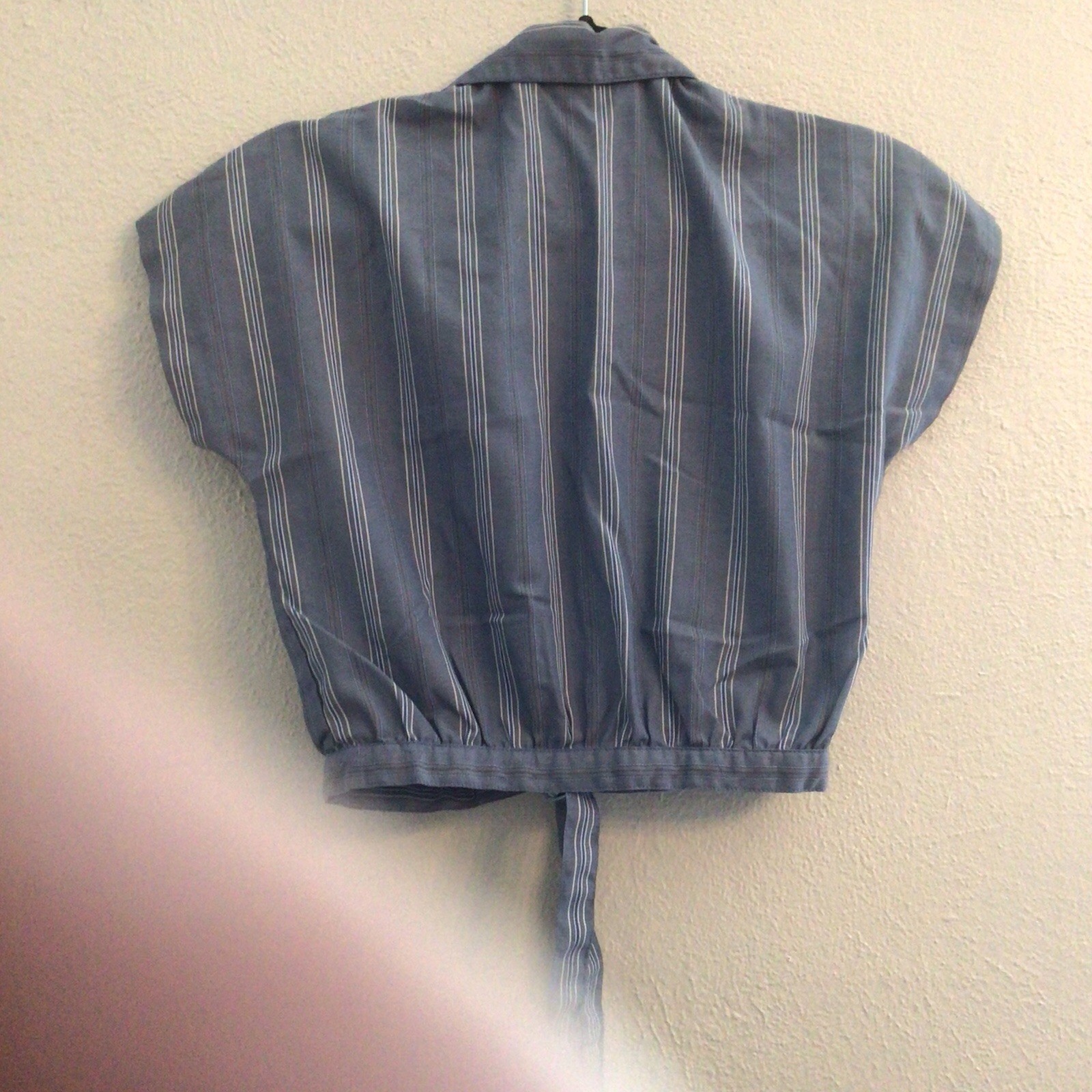 Vintage Blue/ White/stripped Yvette Jennet Shirt Size S
