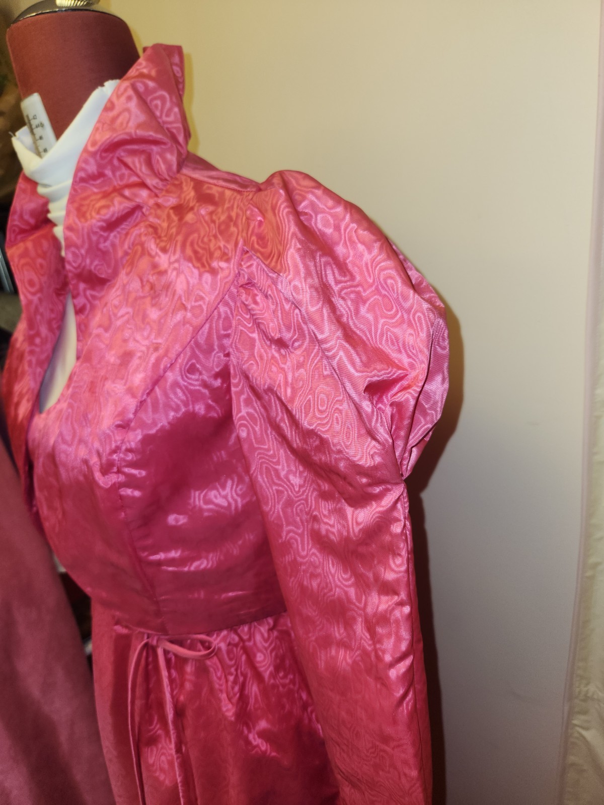 Vtg 70s Dress Set*Pink Gown w/ Matching Jacket*Leg O’ Mutton Sleeve*sz9/10*EUC