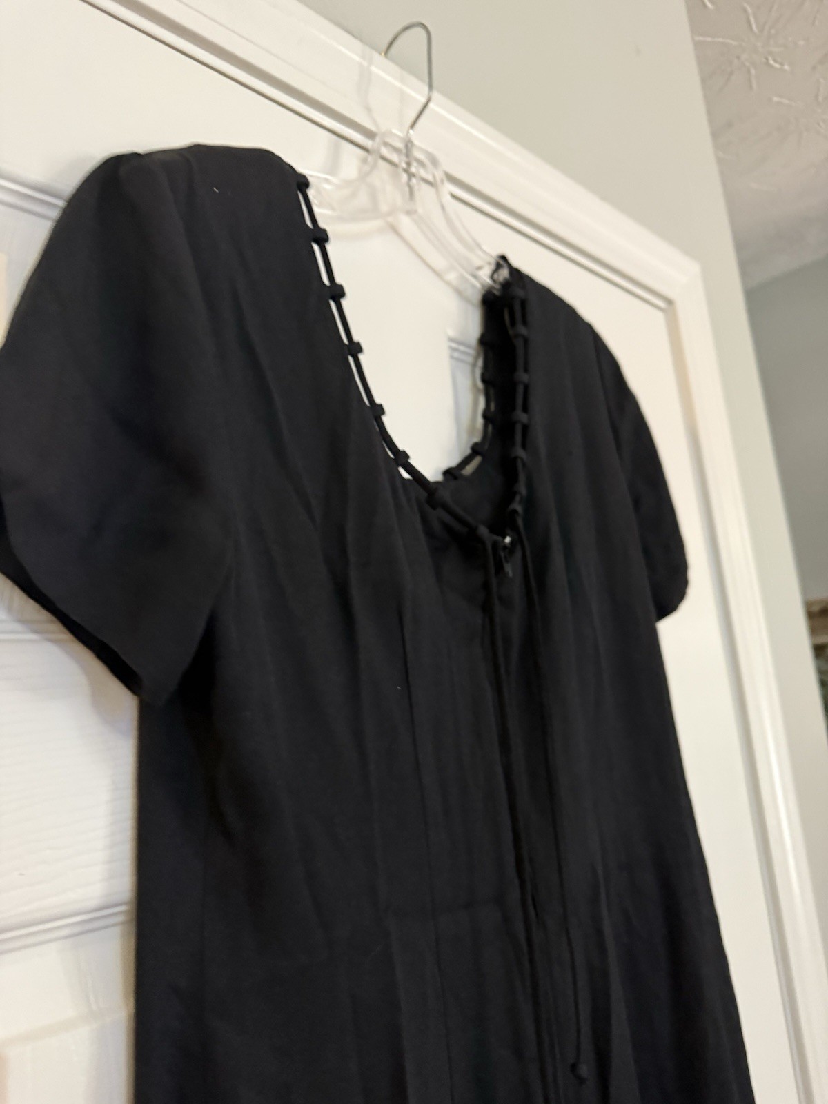 VTG 90s SL Fashions Black Maxi Dress Size 8 Petite Formal Party Made USA