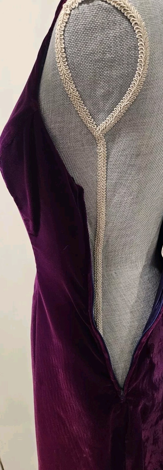 Scarlet Nite Size 5/6 Purple Velvet Mini Dress Chiffon Fit And Flare Vintage 80s