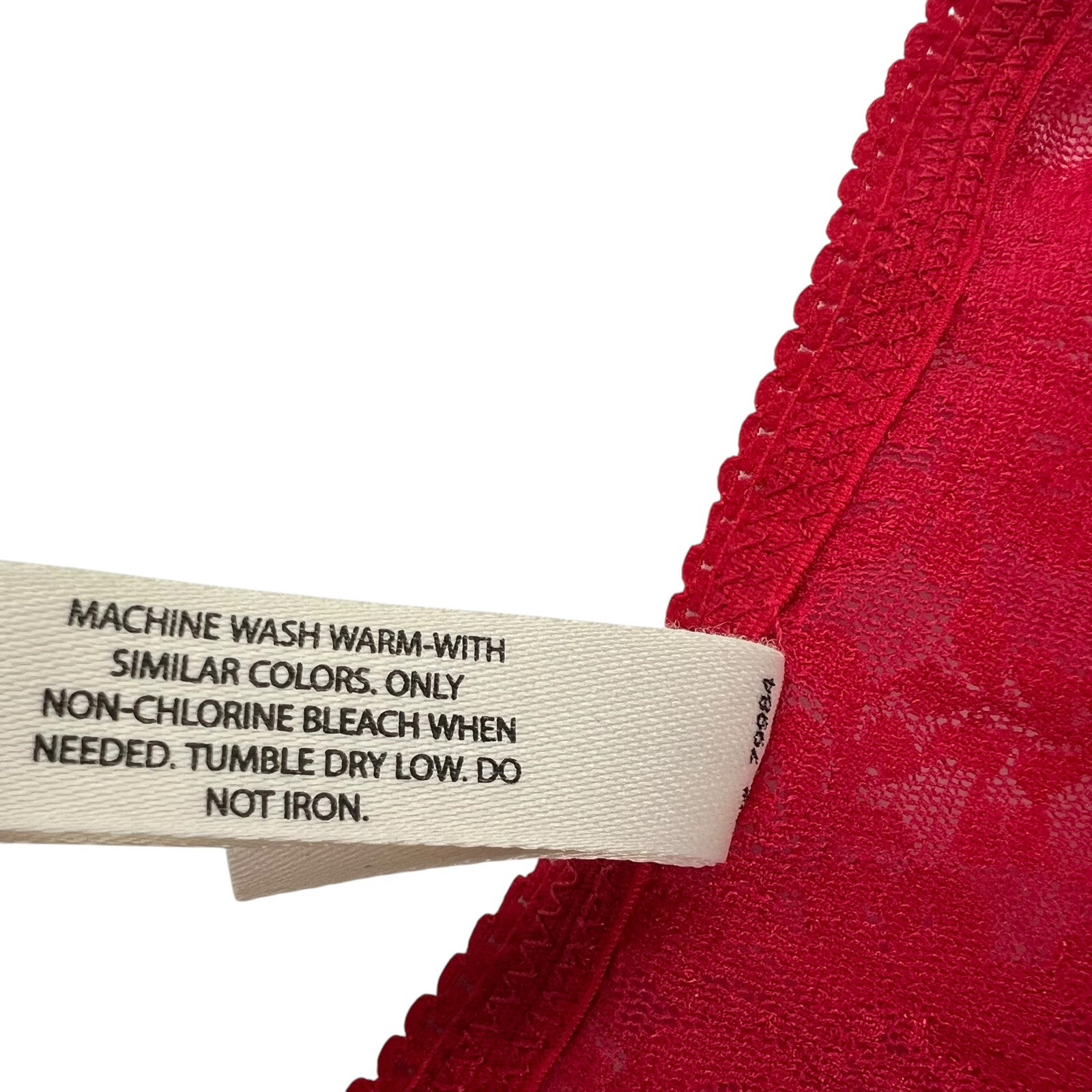 Vintage Soma Panties Size Medium Sheer Nylon Lace High Cut Cheeky Bikini Red