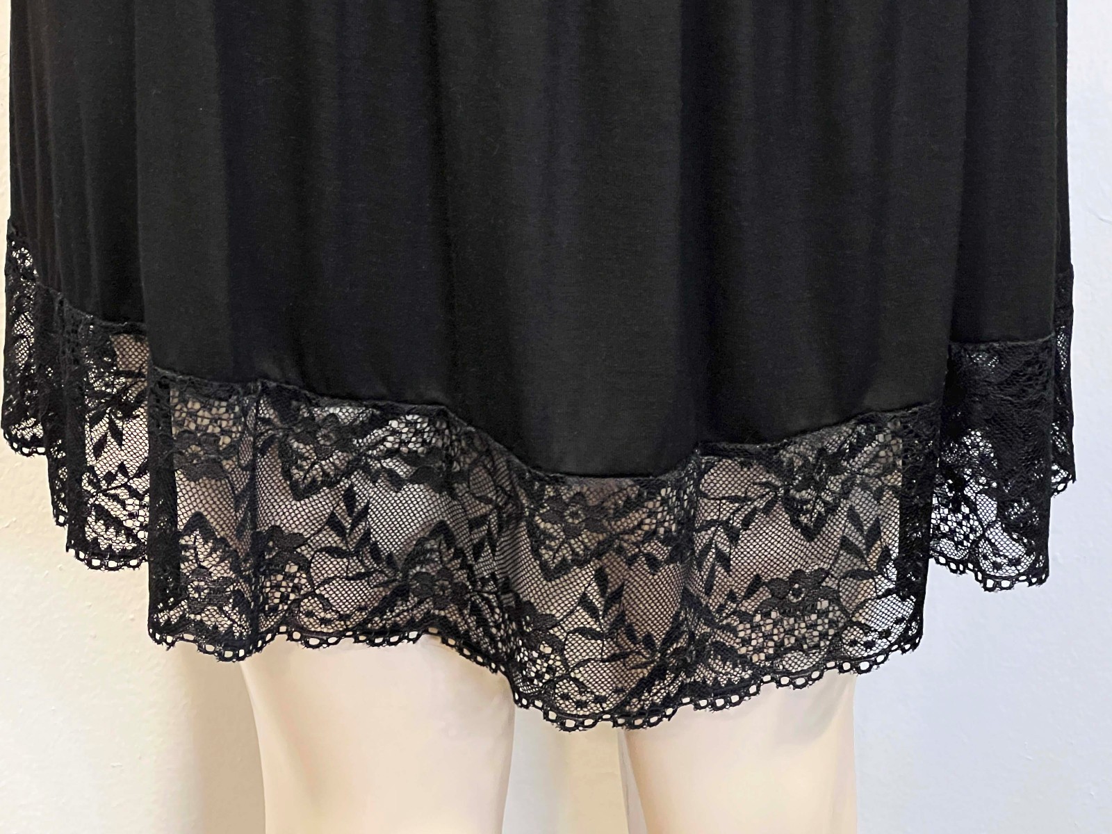 Vintage Soft Modal Rayon Half Slip W/Lace Hem- XXL
