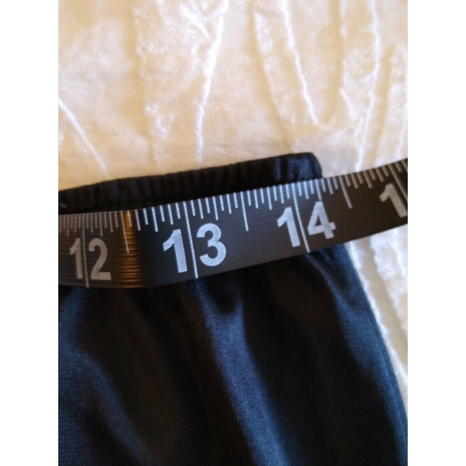 Half Slip 4002 Nylon Lace Hem Split Side 28″ Waist 23″ Length VintUnbrand Black