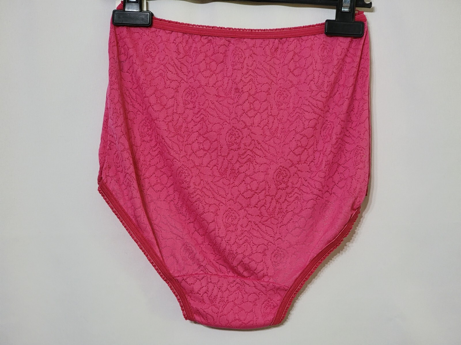 VINTAGE UNBRANDED BRIEFS PANTY PINK SIZE XL NYLON SPANDEX MADE IN MEXICO + TAGS