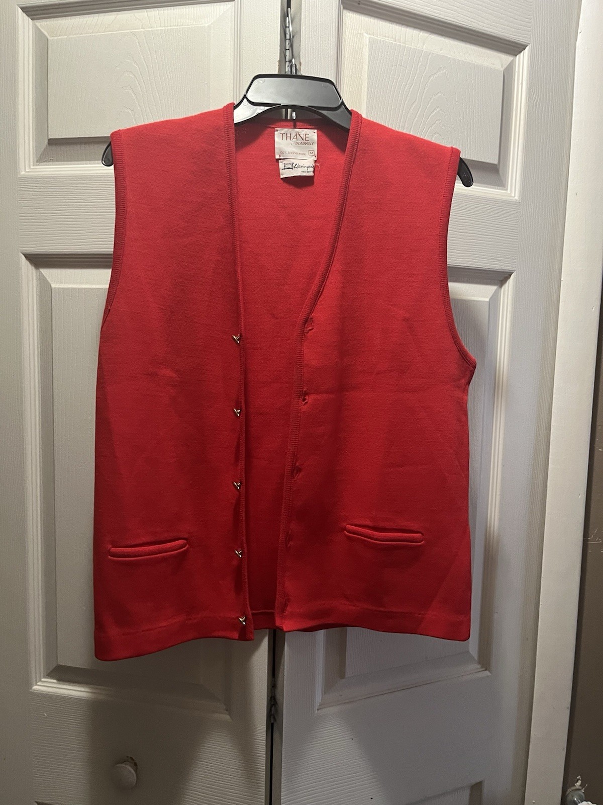 Thane Deauville 100% Wool Vest Vintage