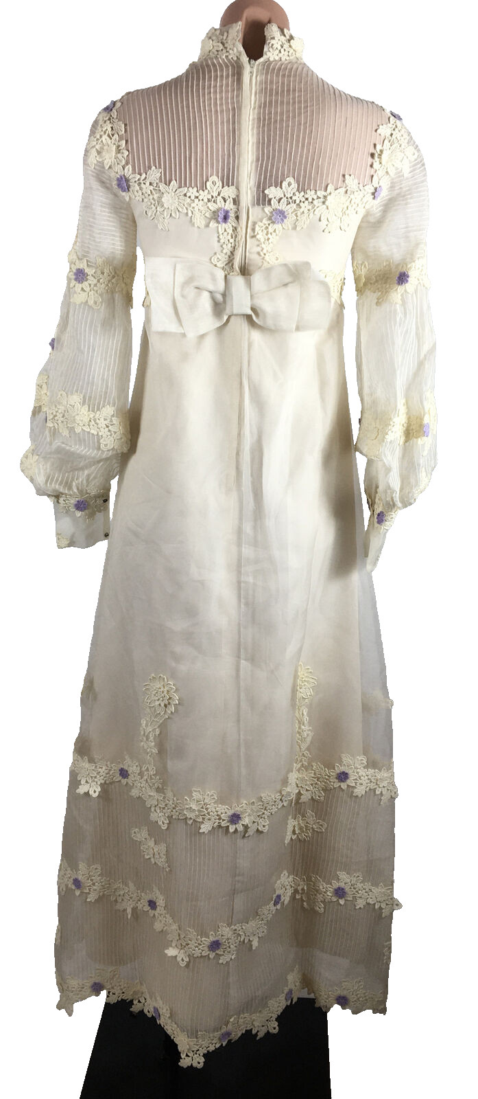 VTG Brides World Designer Collection Floral Cottagecore Prairie Wedding Dress