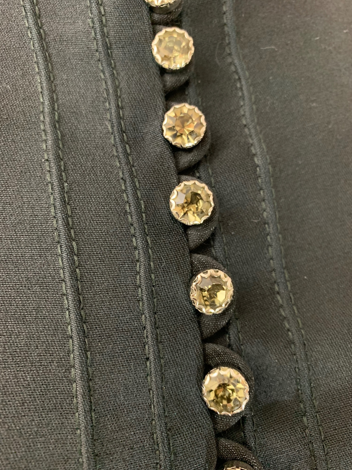 1950s Vintage COAT~Lilli Ann Paris~BLACK Cocktail L/XL Rhinestones