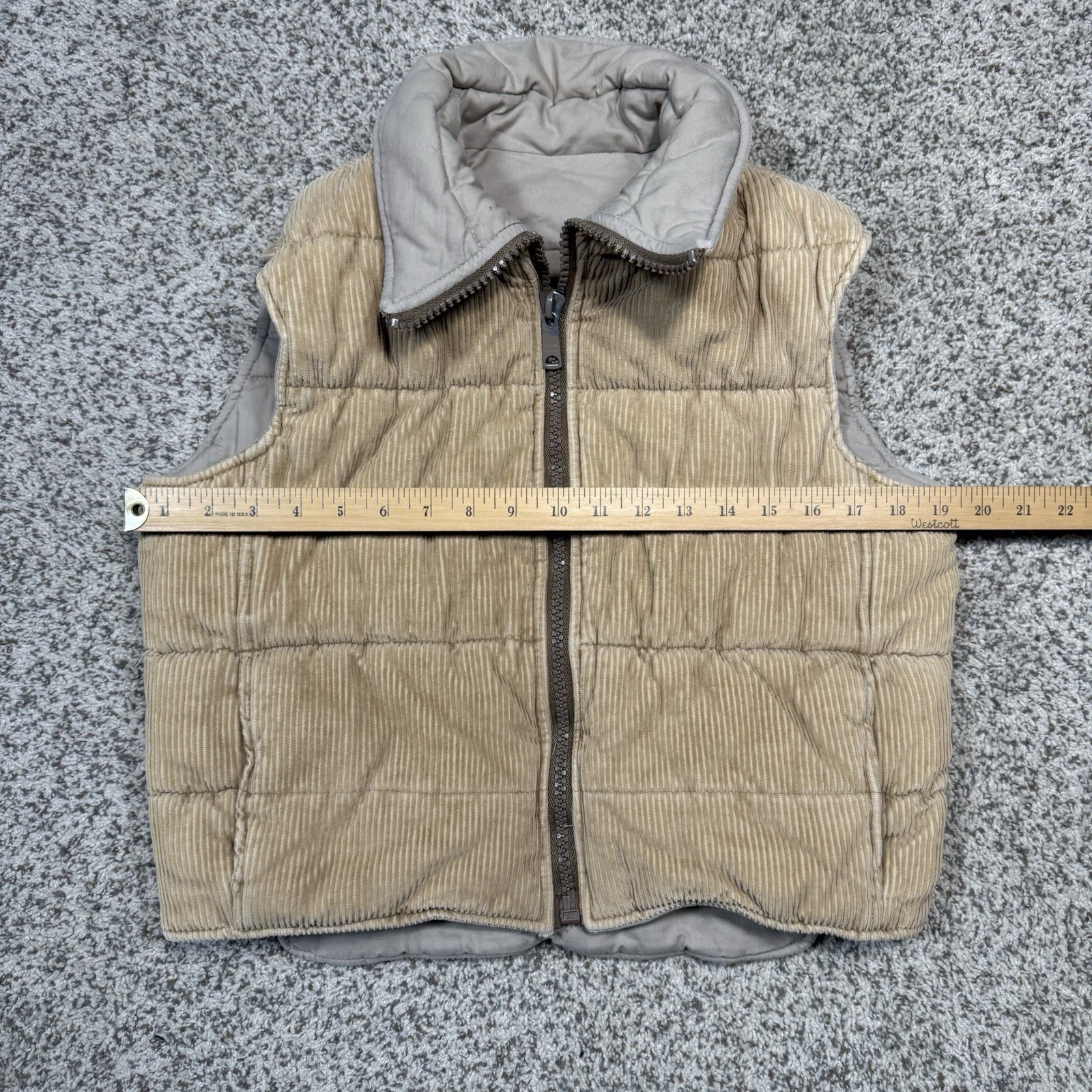 Vintage 80s The Limited Ski Wear Reversible Corduroy Puffer Vest Womens L