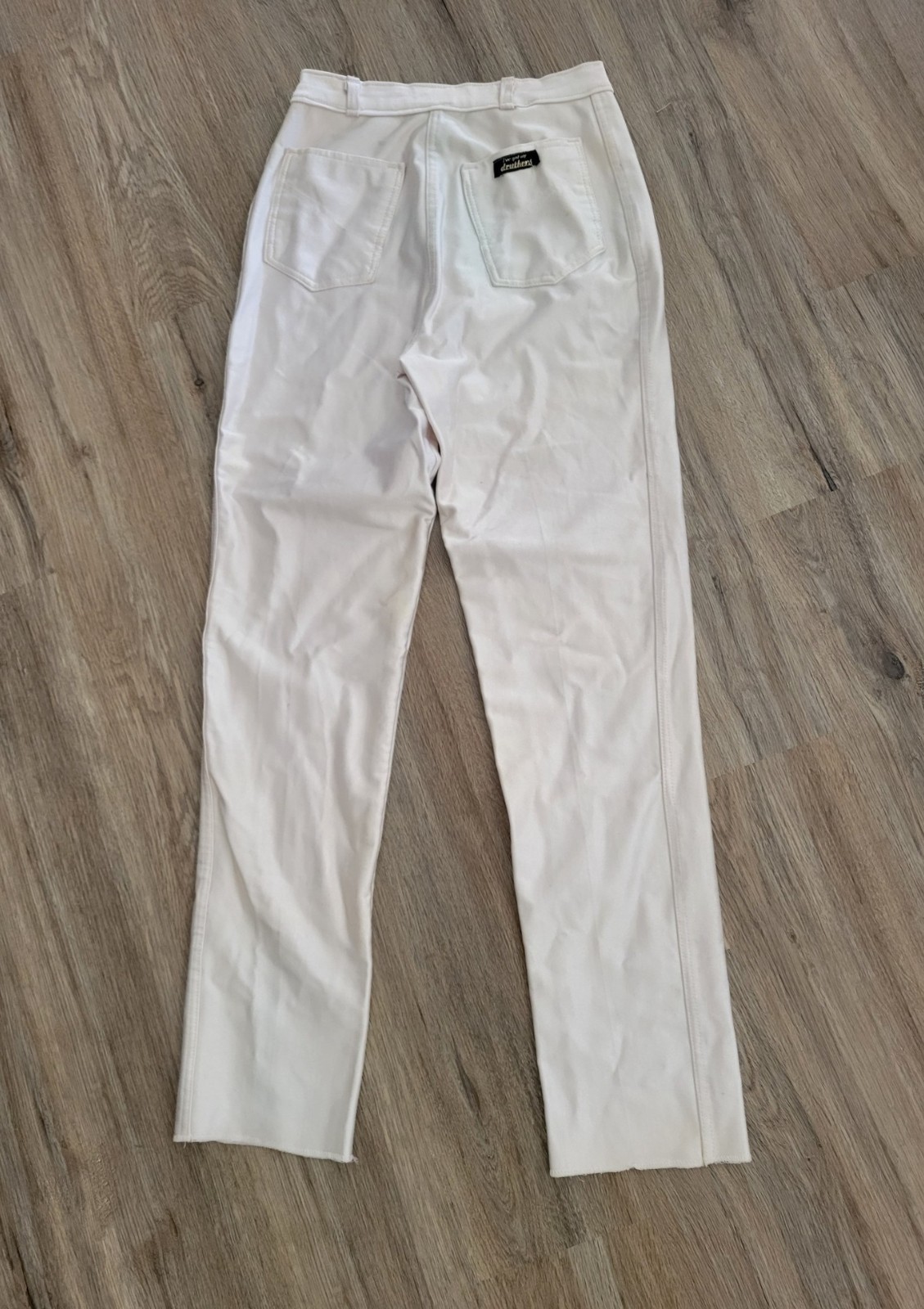 Vintage 1980s Glam Rock Shiny WHITE SPANDEX PANTS Unisex M Hair Metal Disco Punk