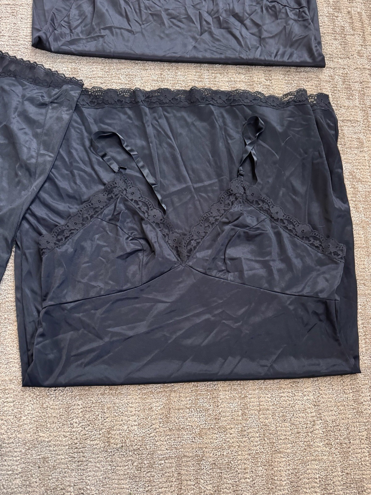 VTG Lot Of 4 USA Satin Lace Slips Nightgown XL Perfectform Mel Lin Movie Star