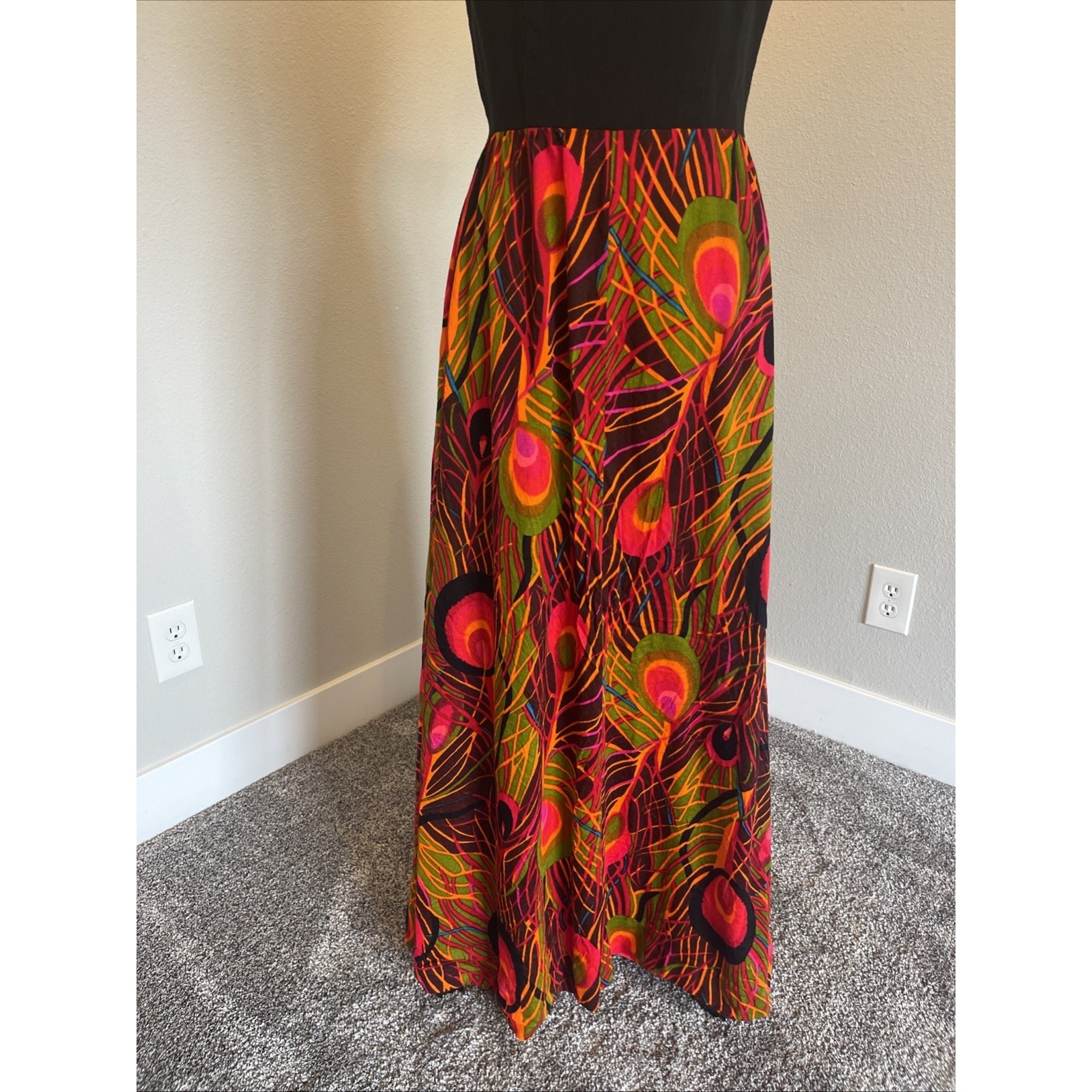 Vintage 60’s-70’s Handmade Sleeveless Maxi Dress Timeless Dress Medium Large