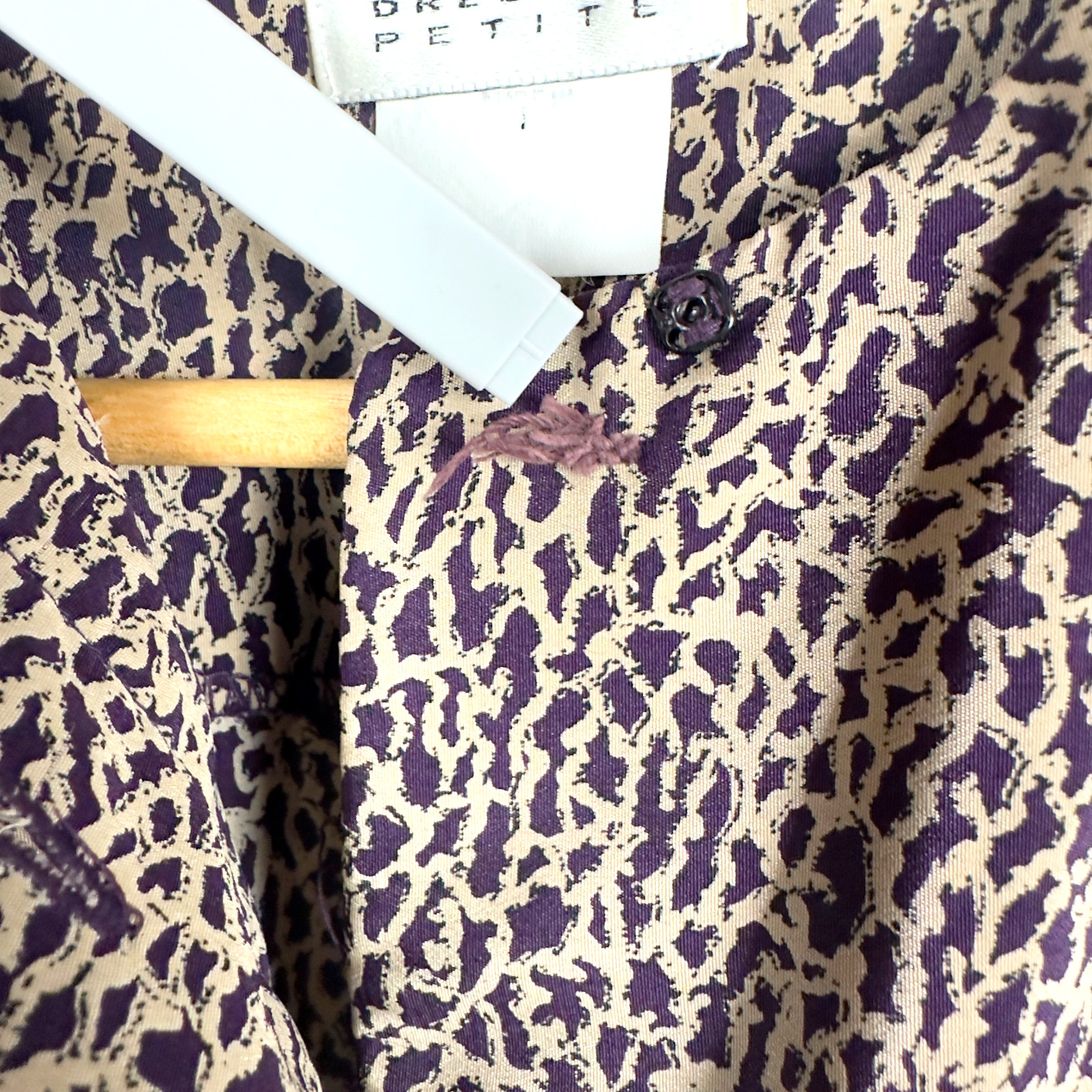 Vintage Leslie Fay Petite Belted Maxi Dress Boho Prairie Folk Border Print Sz 2P