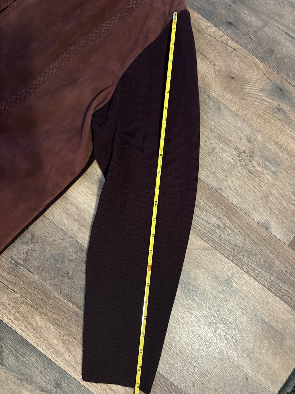 Vintage Elana By Tanner Burgundy 3 Piece Leather And Wool Skirt Set 1X