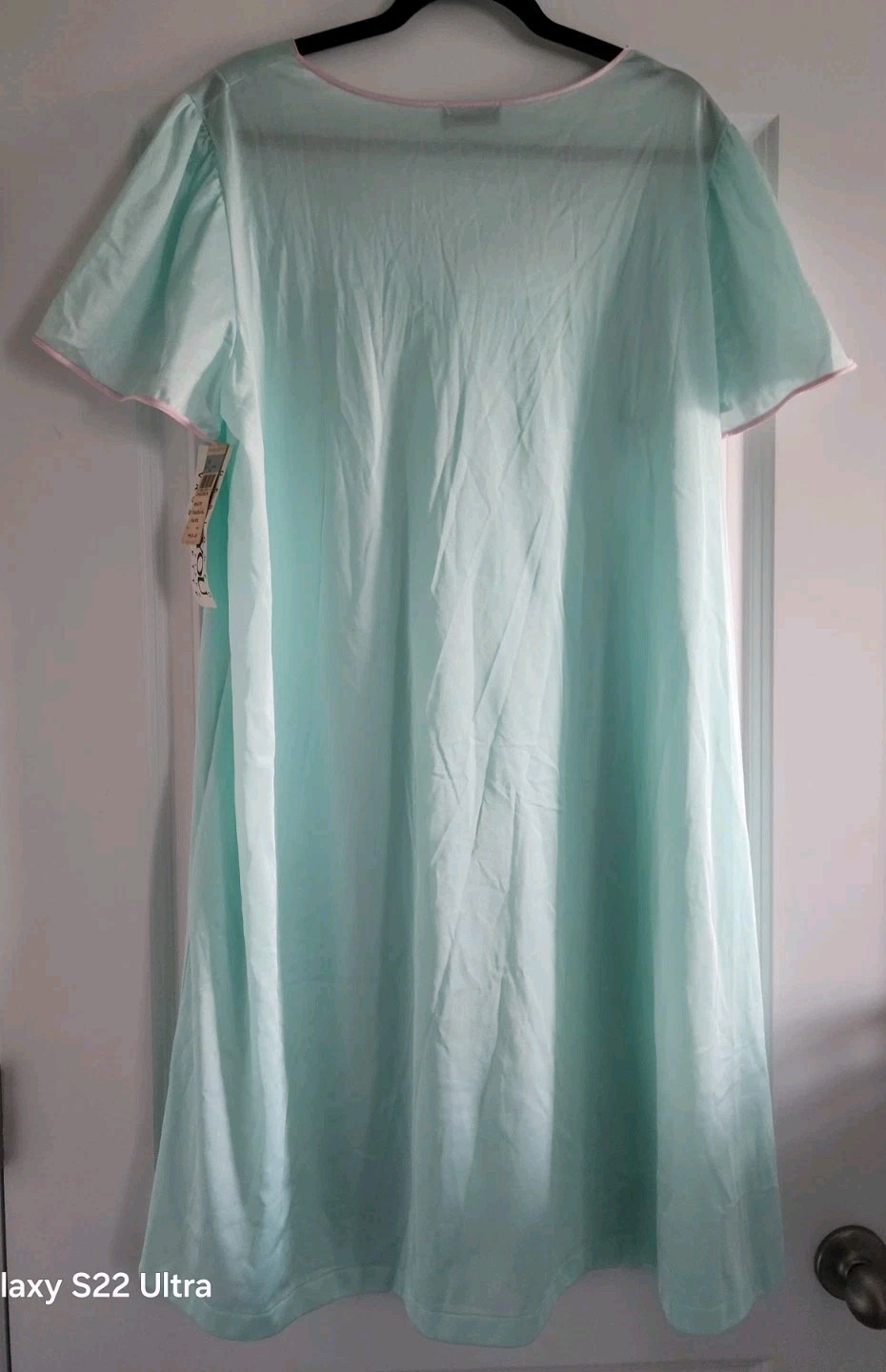 VTG Vassarette Sz 1X Robe Blue Nylon Grannycore Night Gown Made In USA Nwt Plus