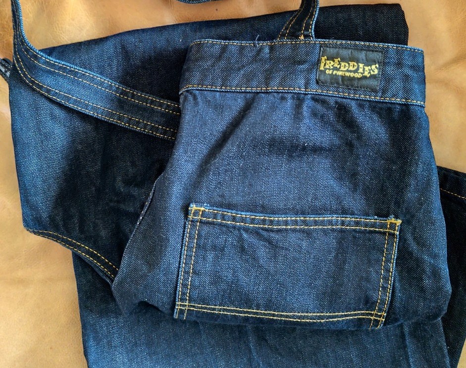 Freddies of Pinewood Dungaree Dolls Denim 1940s Rockabilly Sz 30 waist 37cm