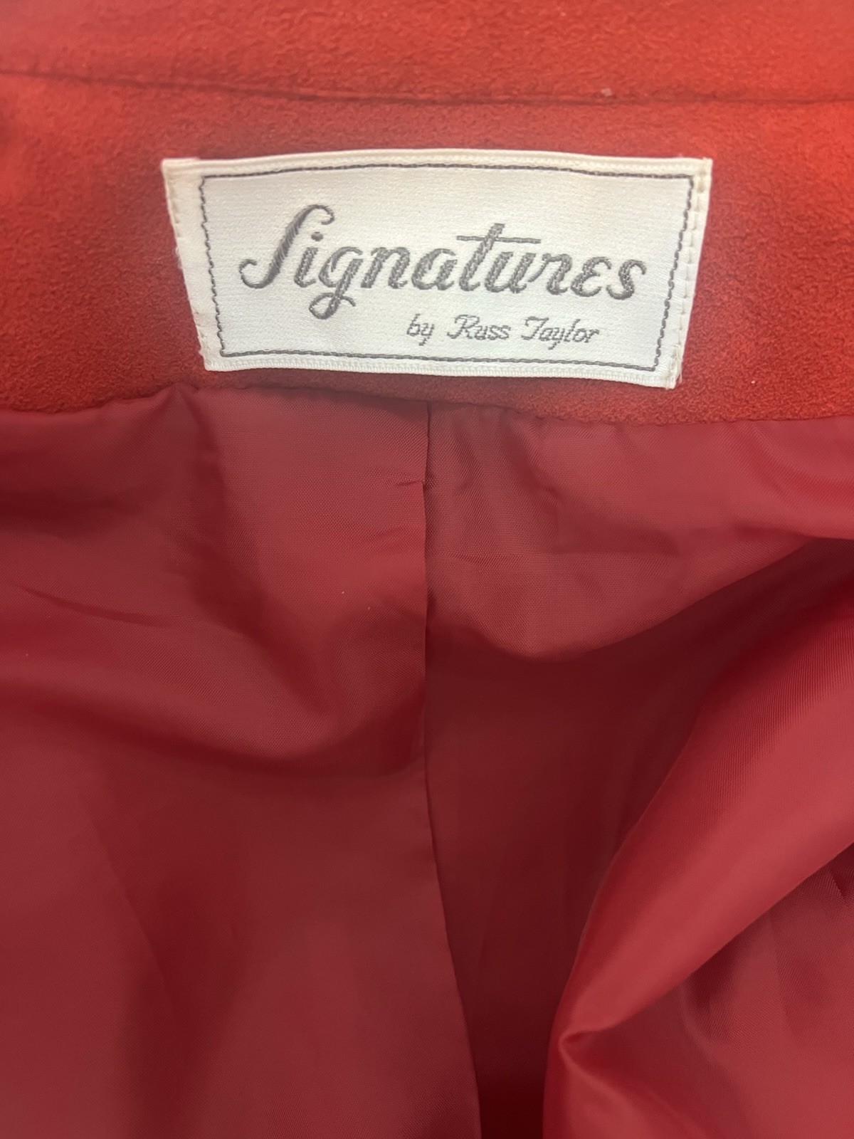 Women’s Vintage Ultrasuede Candy Red Jacket/Blazer Size 6-8 Union Tag